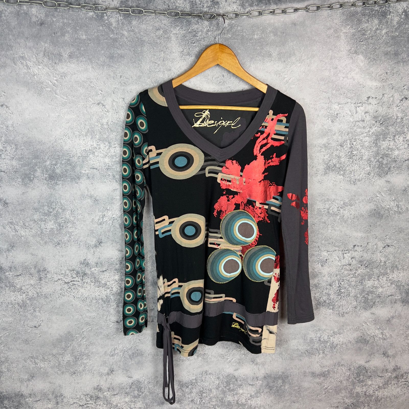 Desigual Desigual Blouse Women's Size M Multicolor Lomg Sleeve` Size M / US 6-8 / IT 42-44 - 1 Thumbnail