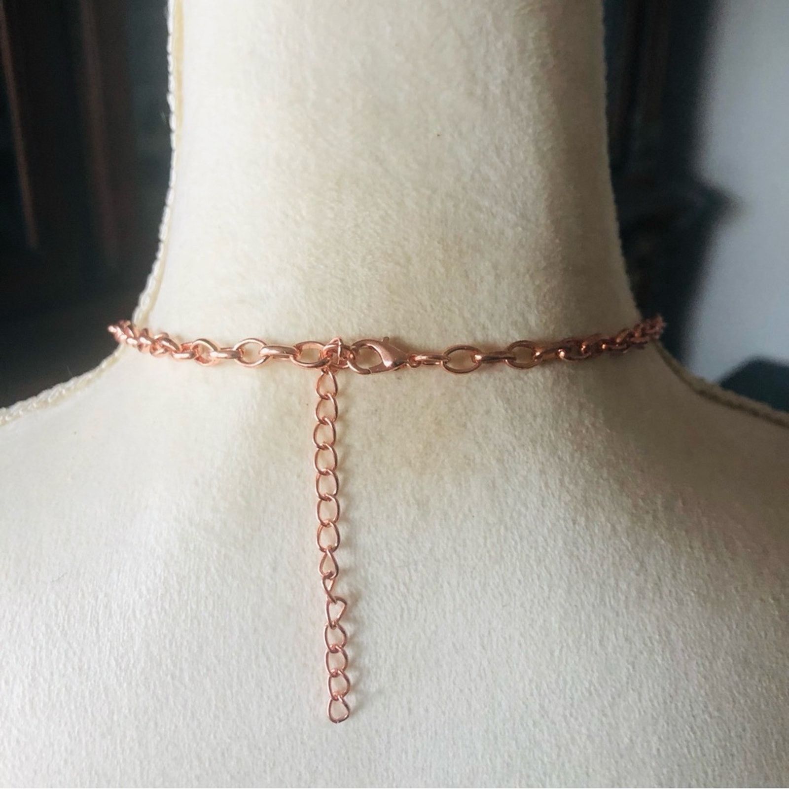 Handmade Handcrafted copper amethyst clear quartz necklace Size ONE SIZE - 6 Thumbnail
