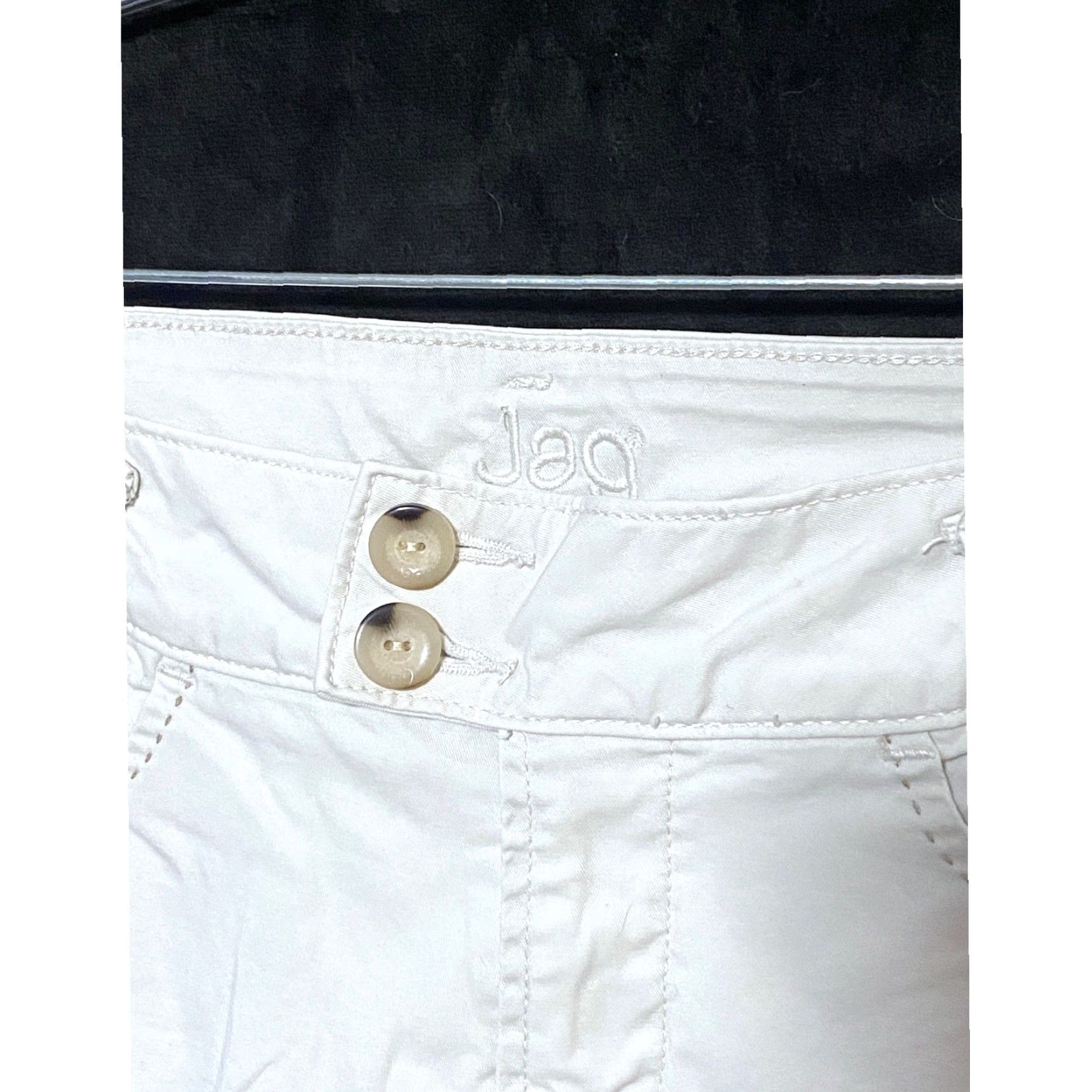 AG Jeans VINTAGE Jag Jeans Chino Pants Womens 8 Khakis Stretch Straight Leg Flap Button Pockets Cream 8 Womens Jeans Pants Size 30" / US 8 / IT 44 - 7 Thumbnail