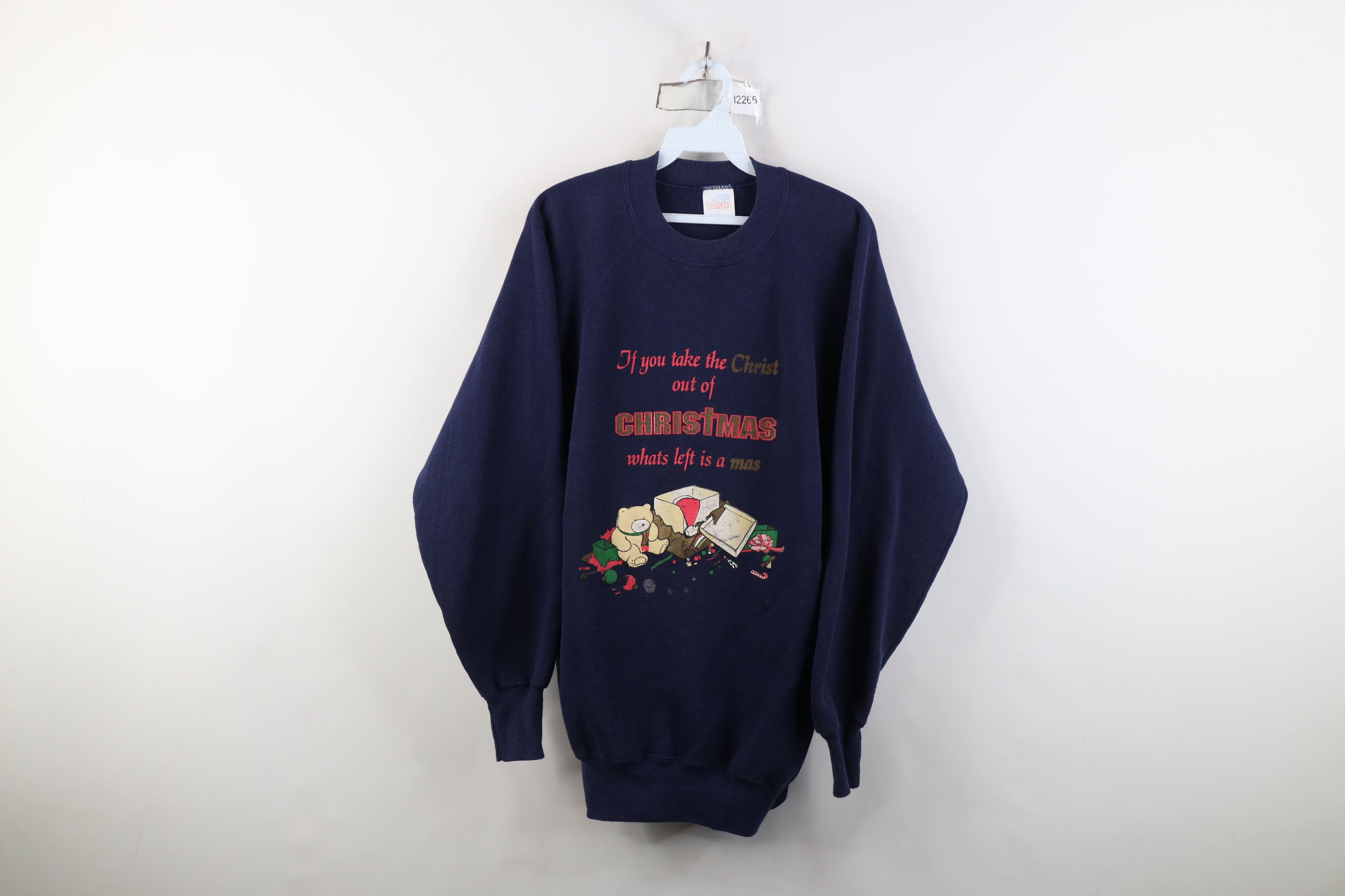 Vintage Vintage 90s Christ Christmas Christian Crewneck Sweatshirt Size XL / US 12-14 / IT 48-50 - 1 Thumbnail