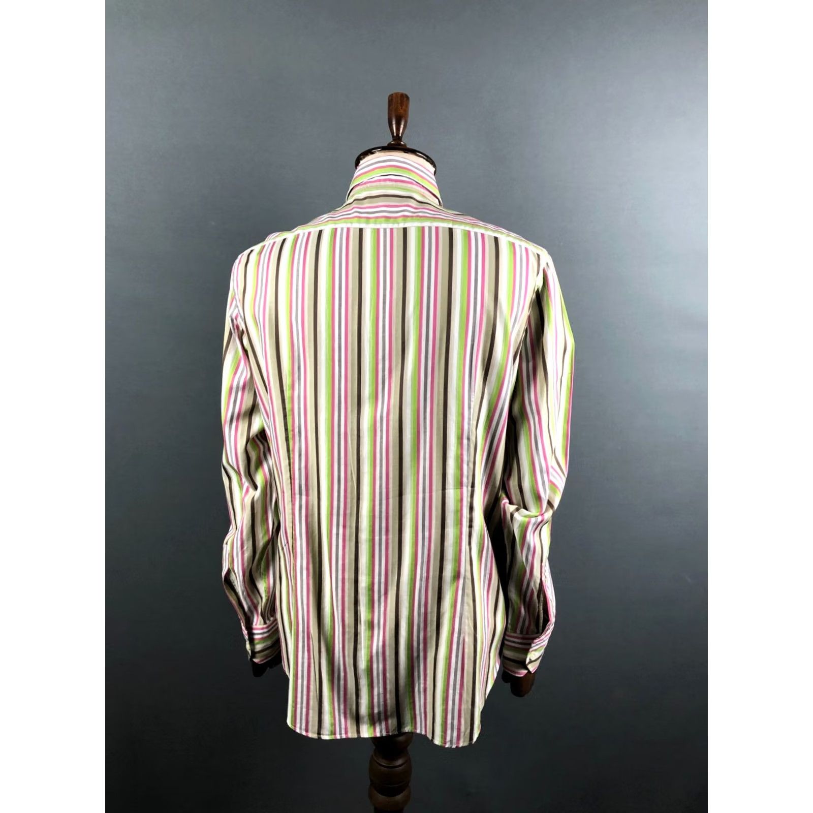 Etro ETRO Mens Shirt Size 44 Multicolor Cotton Striped - US BUYER NOTE Size US XXL / EU 58 / 5 - 3 Thumbnail
