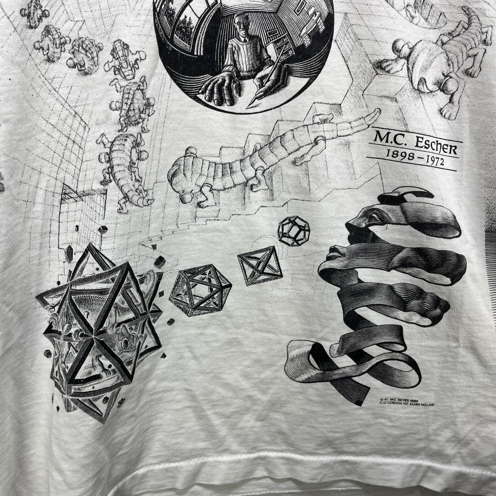 Vintage Vintage 90s MC Escher Double Sided Art T Shirt Large Size US L / EU 52-54 / 3 - 5 Thumbnail