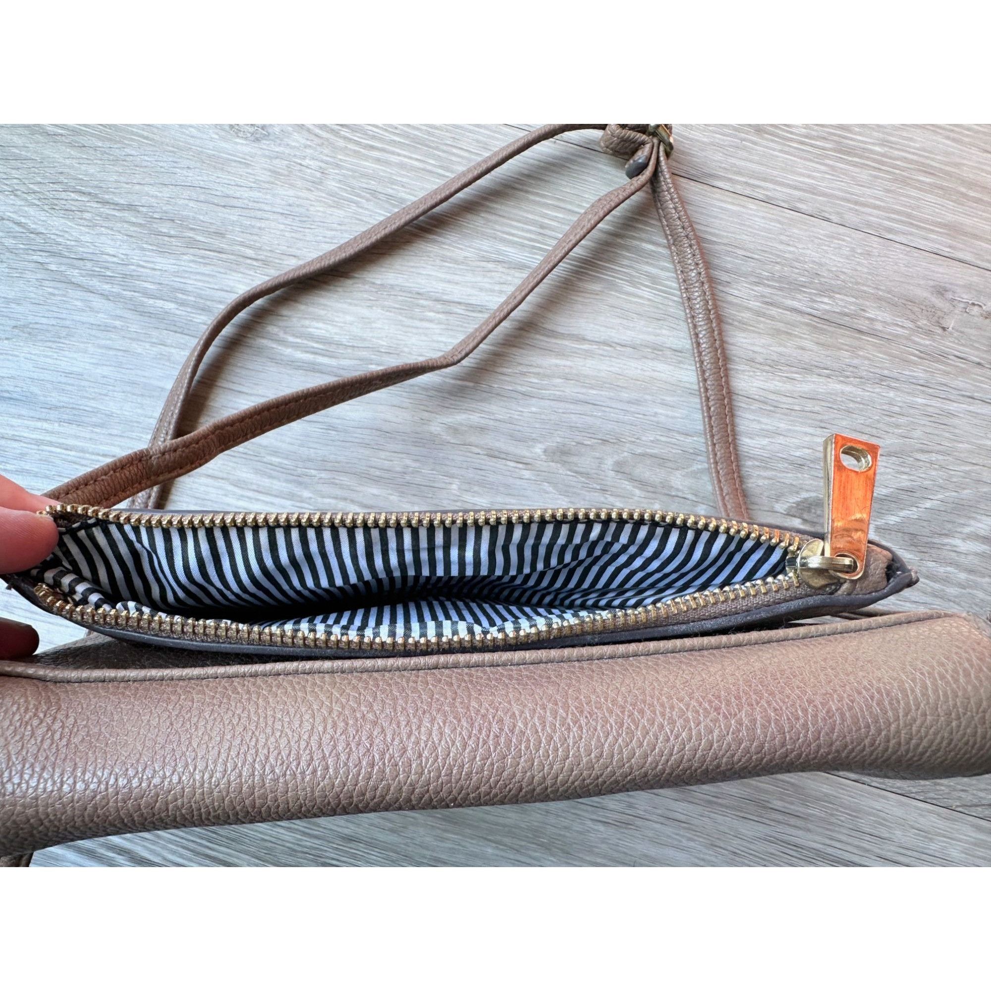 Other Christian Soriano for Payless Taupe Crossbody Bag with Zippe Size ONE SIZE - 6 Thumbnail