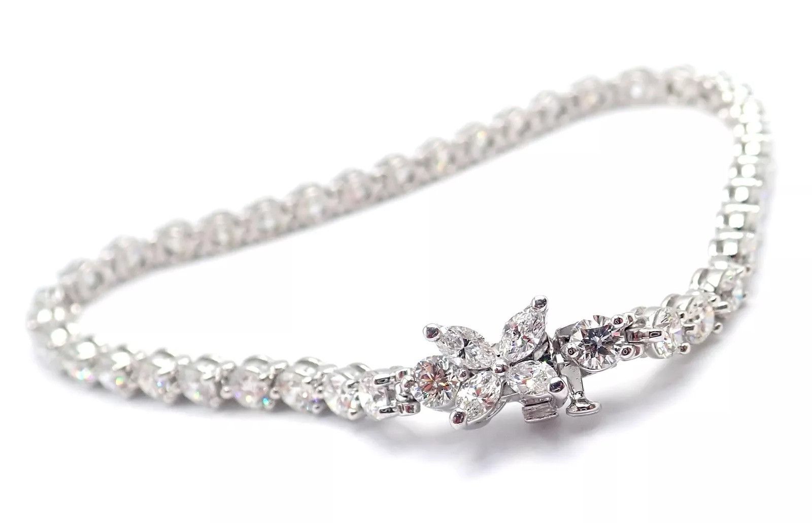 Tiffany & Co. Tiffany & Co Platinum 6.5ct Diamond Line Tennis Bracelet Size ONE SIZE - 7 Thumbnail