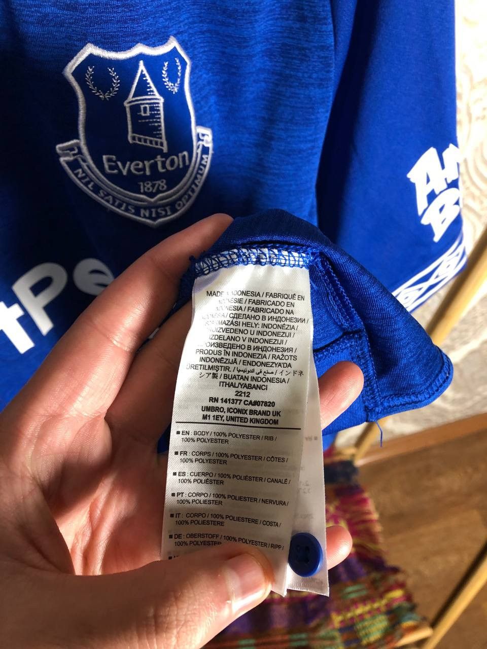 Umbro VINTAGE UMBRO FC EVERTON ENGLAND SOCCER JERSEY RETRO Y2K 90s Size US XXL / EU 58 / 5 - 6 Thumbnail