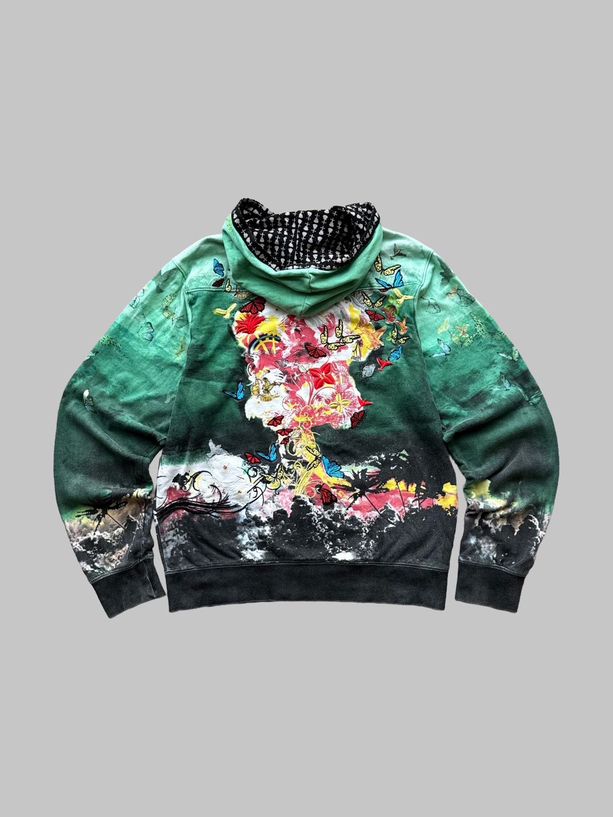 If Six Was Nine Vintage Elvis Jesus Couture flowers butterflies graffiti zip Size US L / EU 52-54 / 3 - 1 Thumbnail