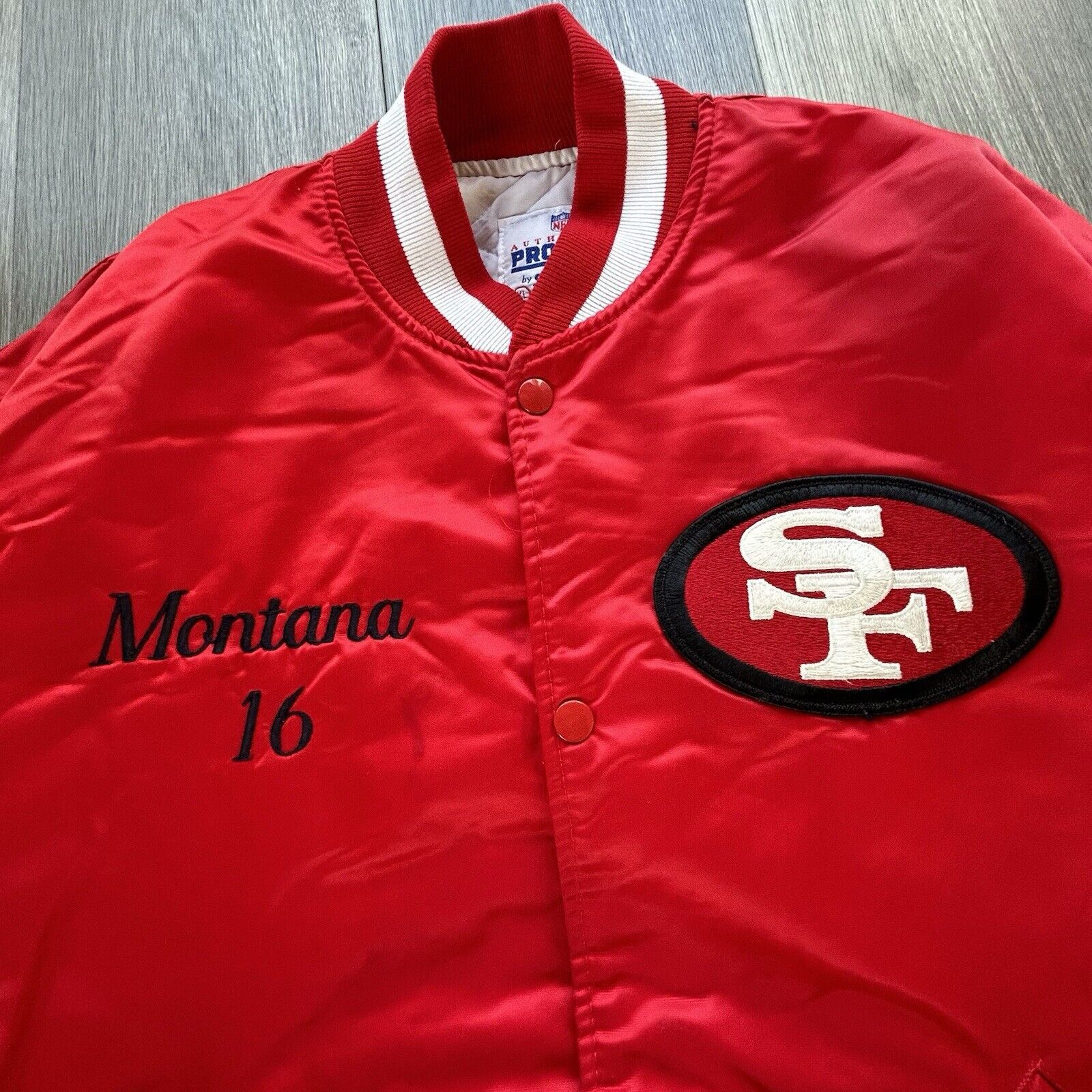 Starter San Francisco 49ers Joe Montana Bomber Jacket Super Bowl Size US XL / EU 56 / 4 - 6 Thumbnail