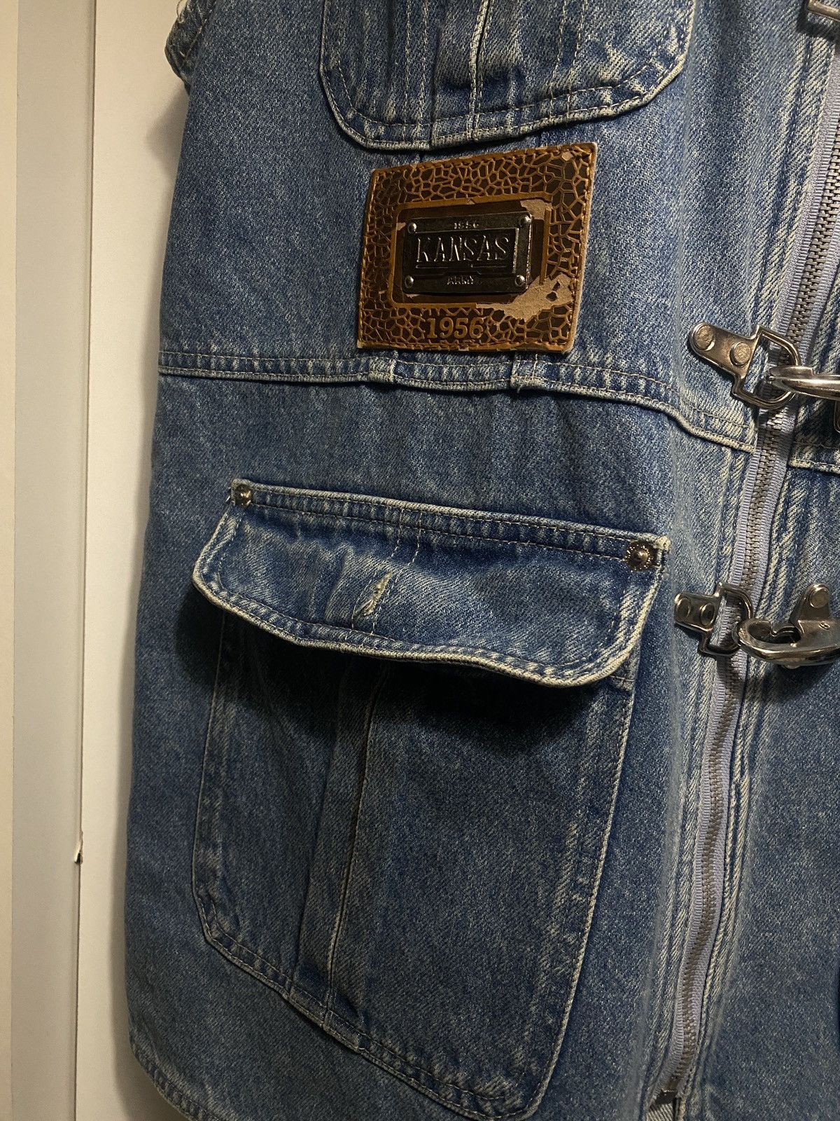 Vintage Old denim kansas oversize vest with metal claps Size US M / EU 48-50 / 2 - 7 Thumbnail