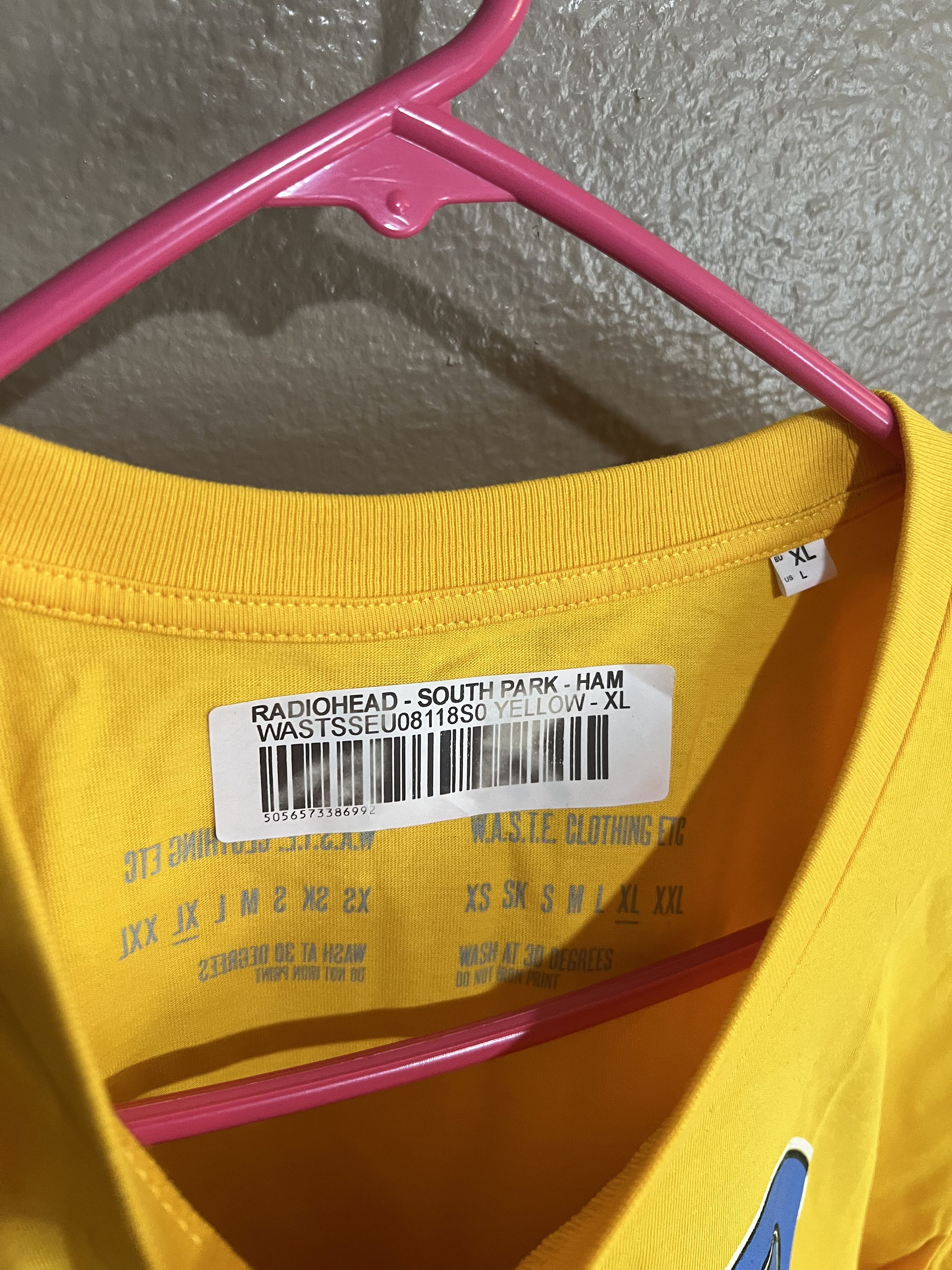 Band Tees RADIOHEAD SOUTH PARK HAM YELLOW T-SHIRT Size US L / EU 52-54 / 3 - 2 Thumbnail