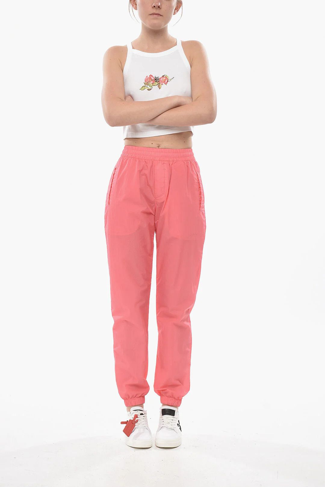 Givenchy og1mm0326 Nylon Joggers in Pink Size 38" / US 16 / IT 52 - 4 Thumbnail