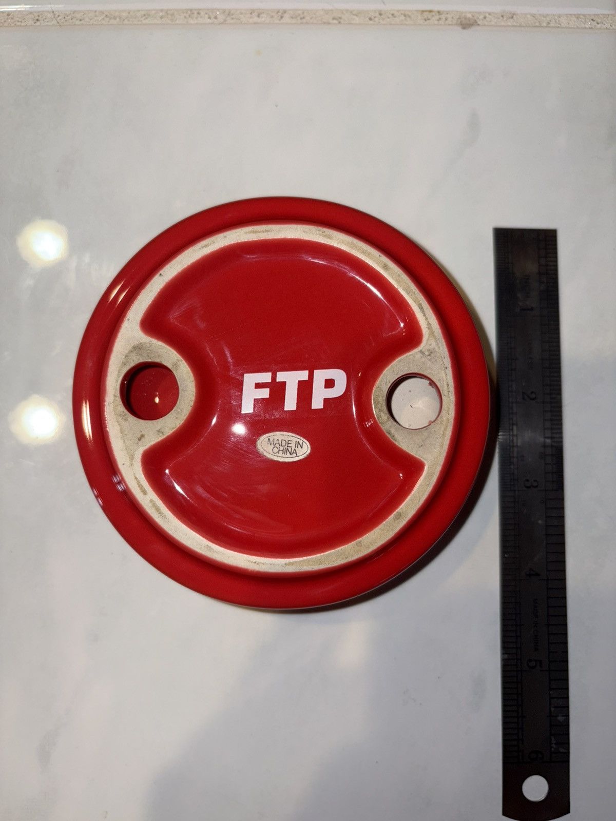 Fuck The Population FTP Fuck The Population Ashtray Red Ceramic Smiley Logo Size ONE SIZE - 4 Thumbnail