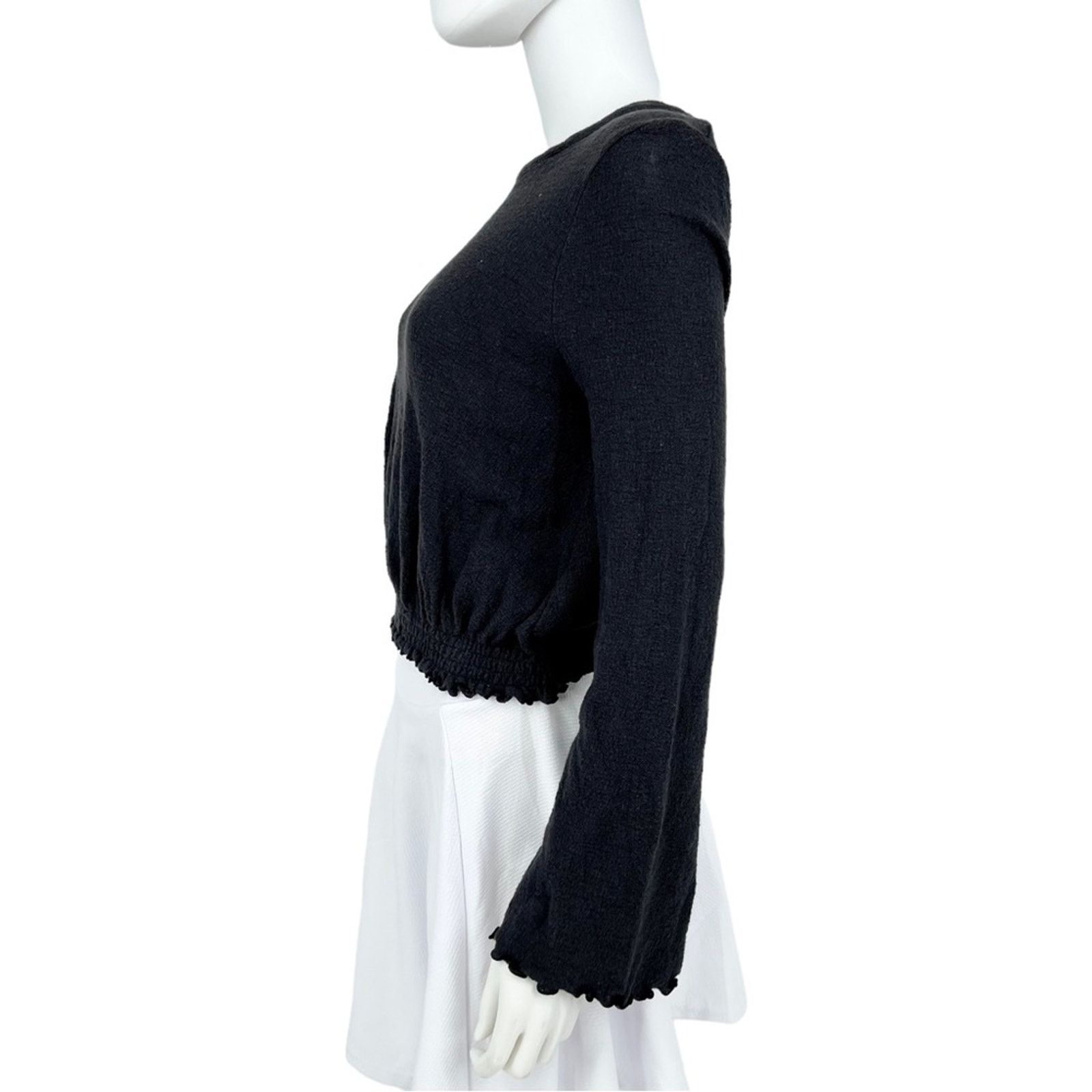 Madewell Madewell Scoop Neck Texture & Thread Black Sweater Small Size S / US 4 / IT 40 - 2 Thumbnail