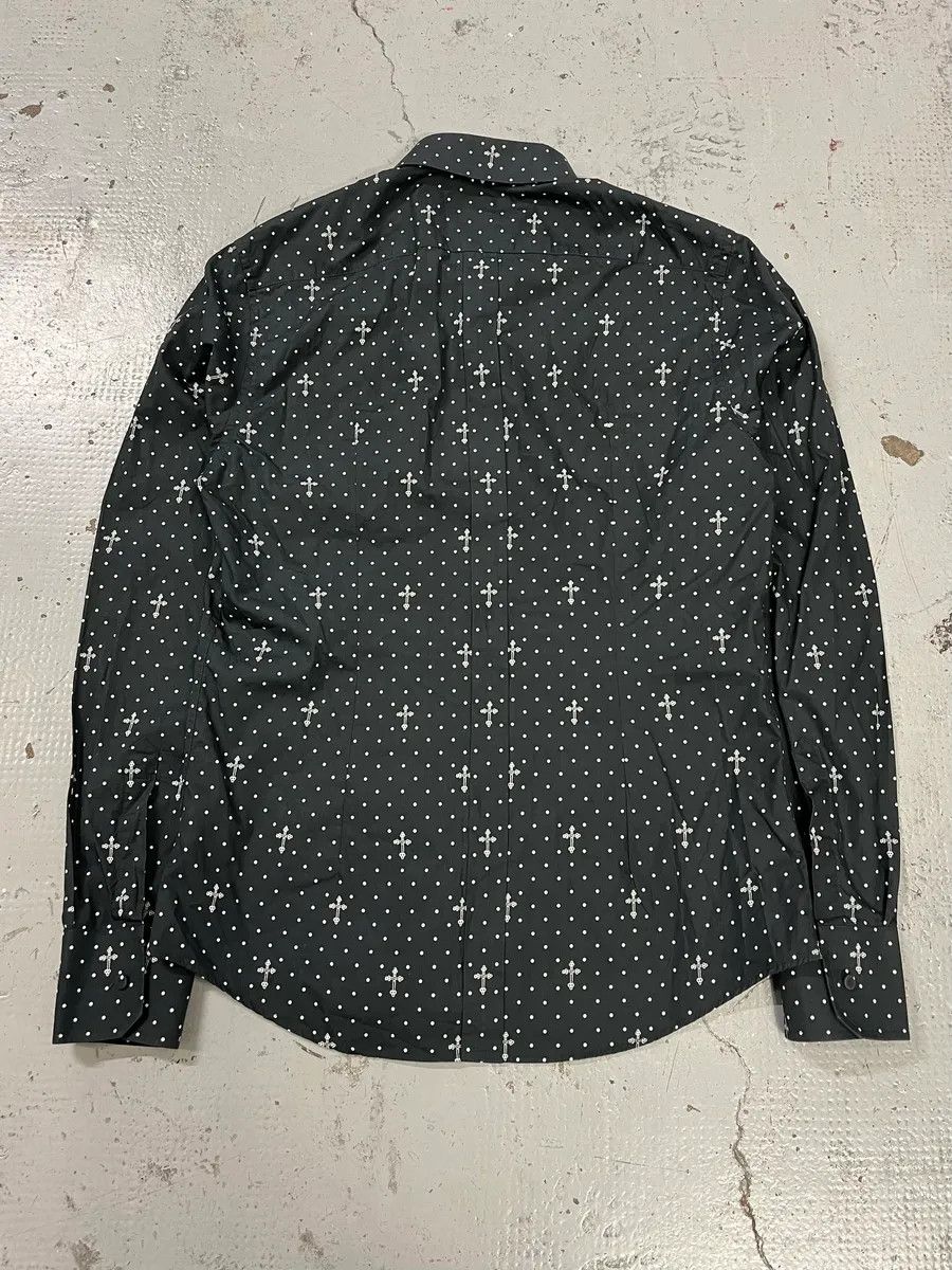 Dolce & Gabbana 2010s Dolce & Gabbana Black Polka Dot Cross Print Shirt Size US S / EU 44-46 / 1 - 7 Thumbnail