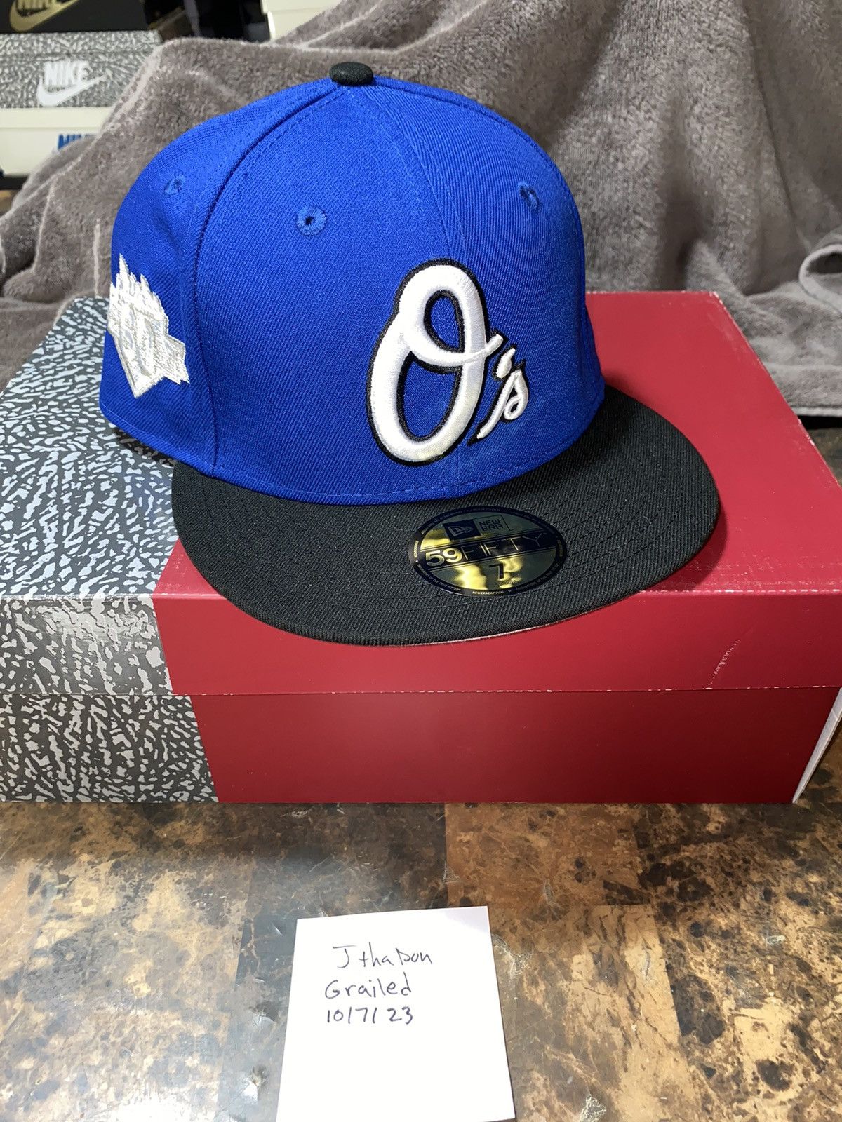 New Era Baltimore Orioles New Era 59fifty 7 Royal Blue black Oreo