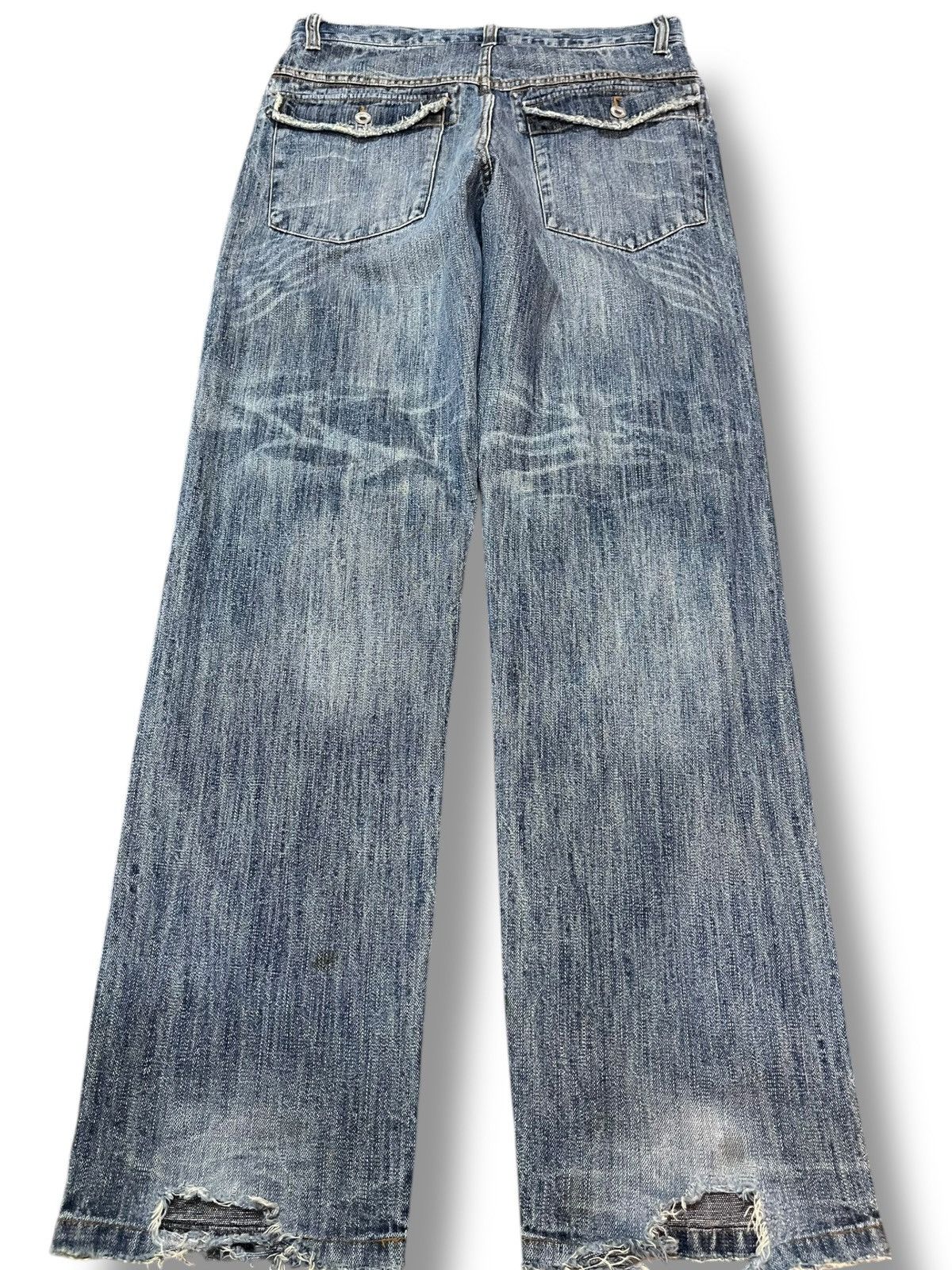 Japanese Brand × Vintage Vintage Japanese Brand Baggy Grunhe Distressed Denim Size US 30 / EU 46 - 5 Thumbnail