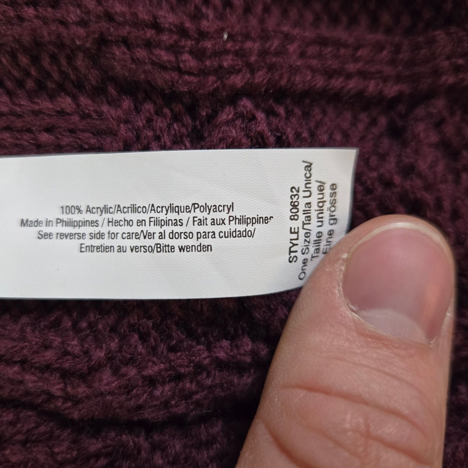 Other Y2K Isotoner Burgundy Knitted Scarf OSFM Size ONE SIZE - 4 Thumbnail