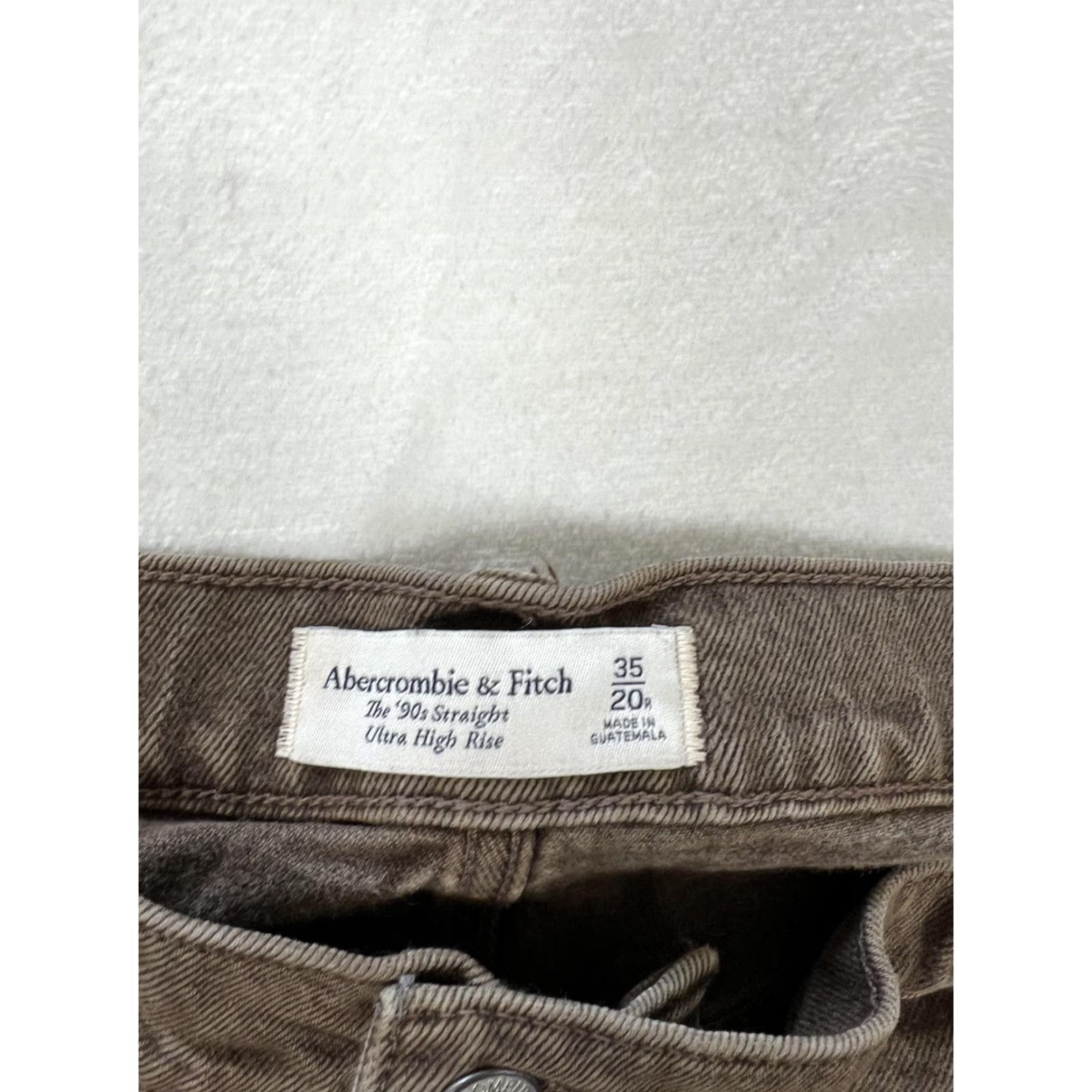 Abercrombie & Fitch Abercrombie & Fitch 90s Straight Jeans Womens 20 Regular Brown High Rise Denim Size 42" / US 20 - 4 Thumbnail