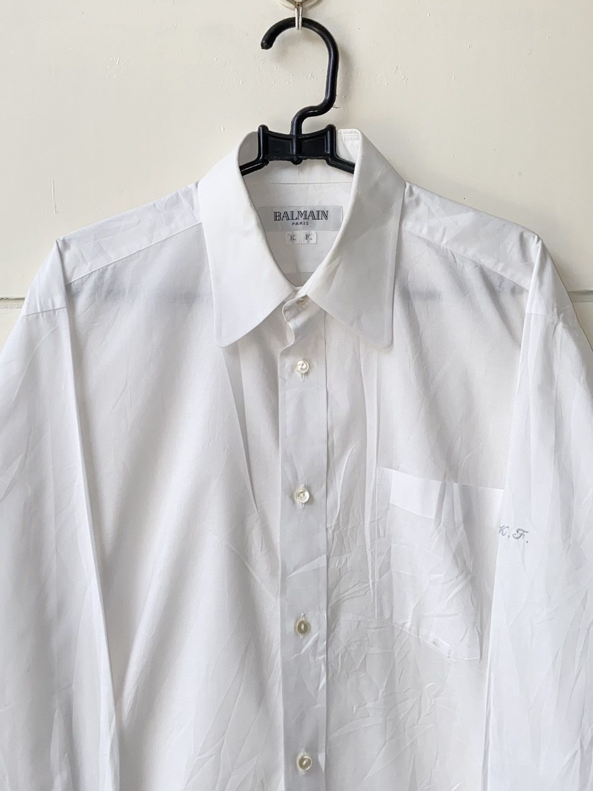 Balmain BALMAIN PARIS White Shirt Size US M / EU 48-50 / 2 - 11 Thumbnail
