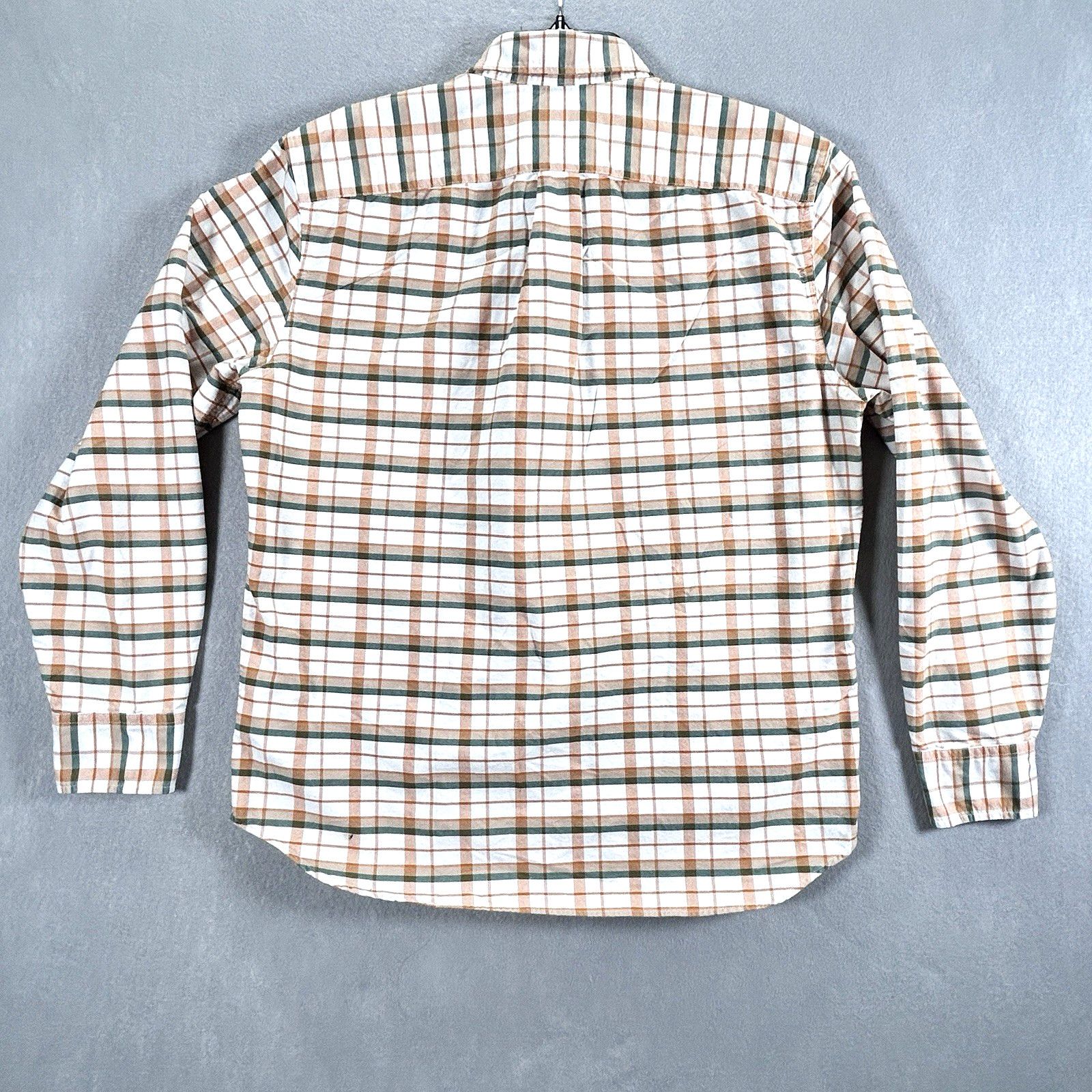 J.Crew J Crew Slim Fit Oxford Long Sleeve Orange Green White Plaid Size US M / EU 48-50 / 2 - 7 Thumbnail