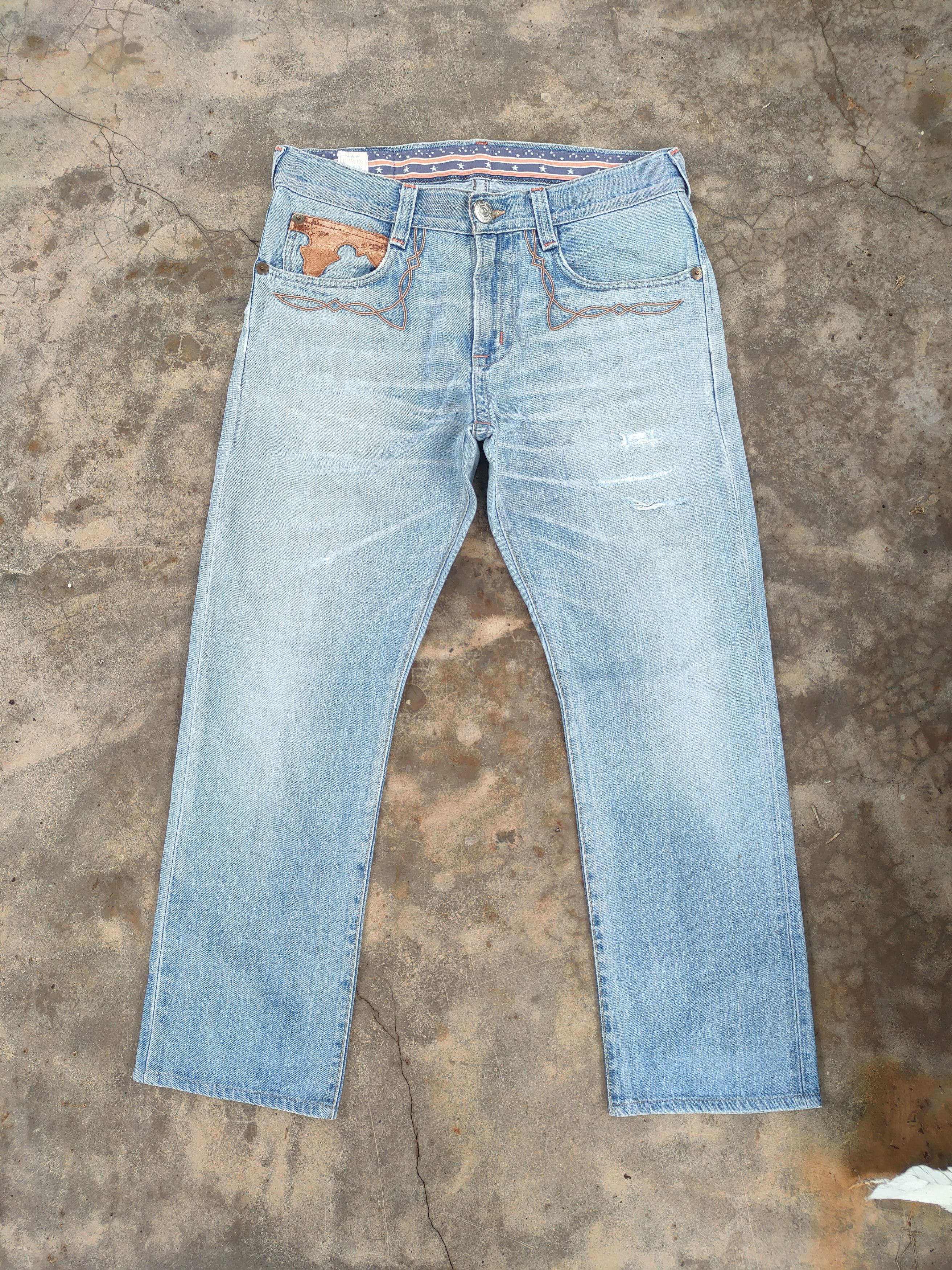 Edwin VTG EDWIN 90' BLUE TRIP FADED RIPPED JEANS DENIM PANTS Size US 36 / EU 52 - 2 Thumbnail