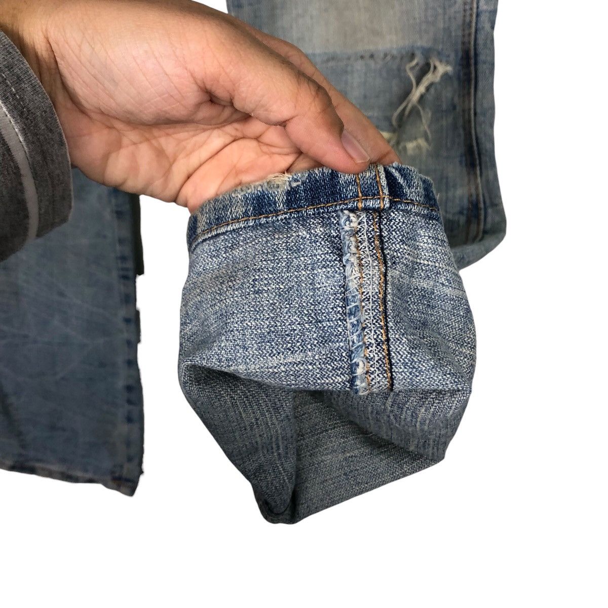 Japanese Brand Hysteric Glamour Vintage Distressed Straight Leg Denim Size 30" / US 8 / IT 44 - 17 Thumbnail
