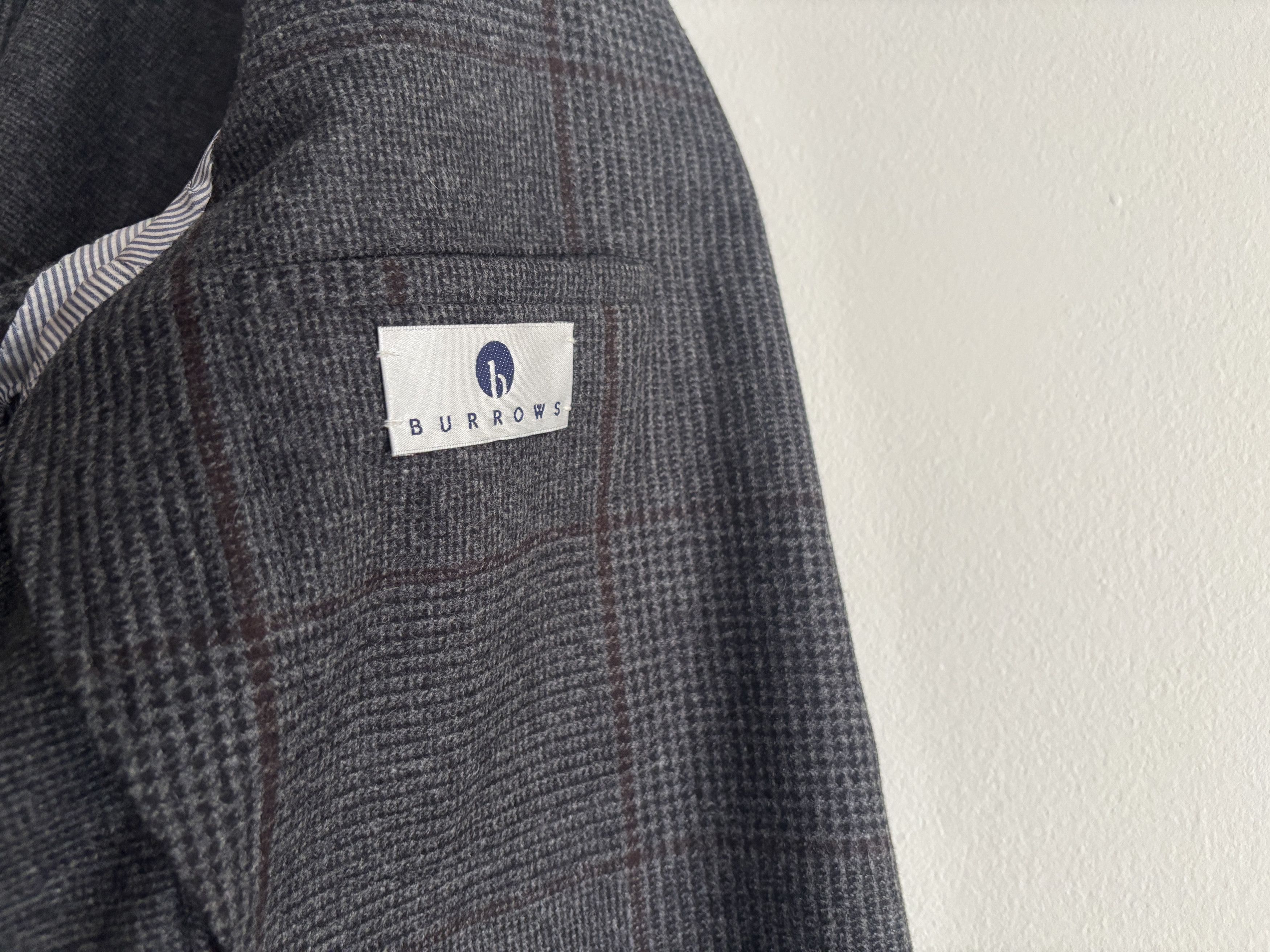 Eidos Napoli $1800 3 roll 2 Unlined Prince of Wales Check Sport Coat Size 42R - 10 Thumbnail