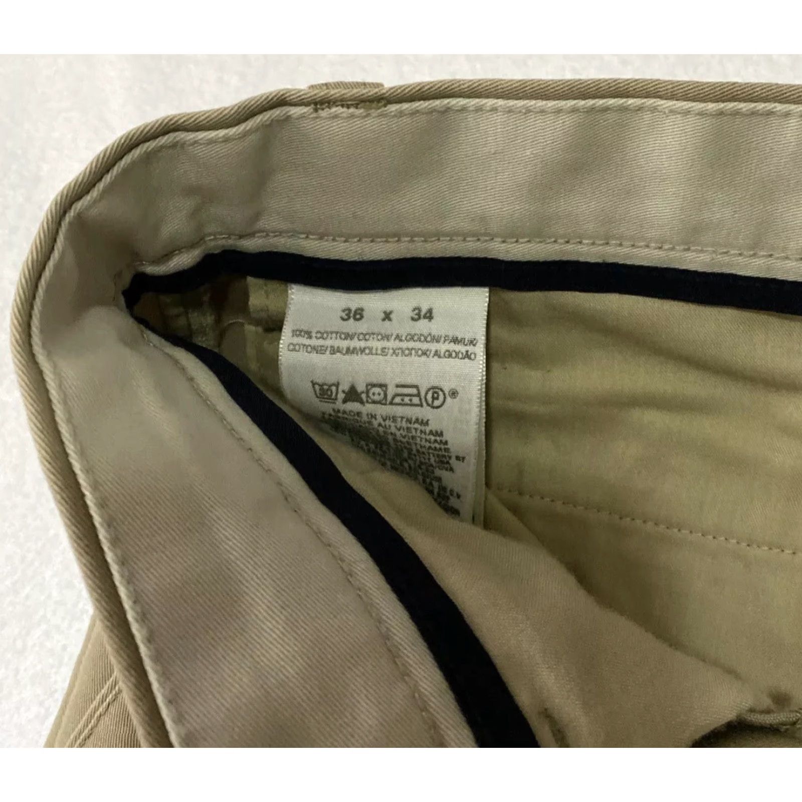 Dockers VINTAGE Dockers Pants Mens Size 36x34 Light Brown Straight Fit Flat Front Adult 36 Light Brown Cargo? Size US 36 / EU 52 - 6 Thumbnail