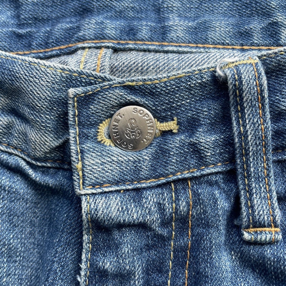 Japanese Brand Vintage Sophnet. Japan Faded Storm Distressed Jeans Pants Size US 31 - 7 Thumbnail