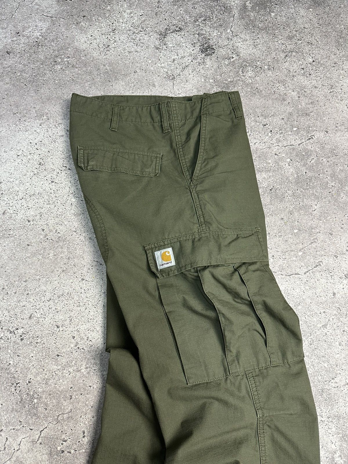 Vintage Carhartt Cargo Distressed Pants Faded Khaki Y2K