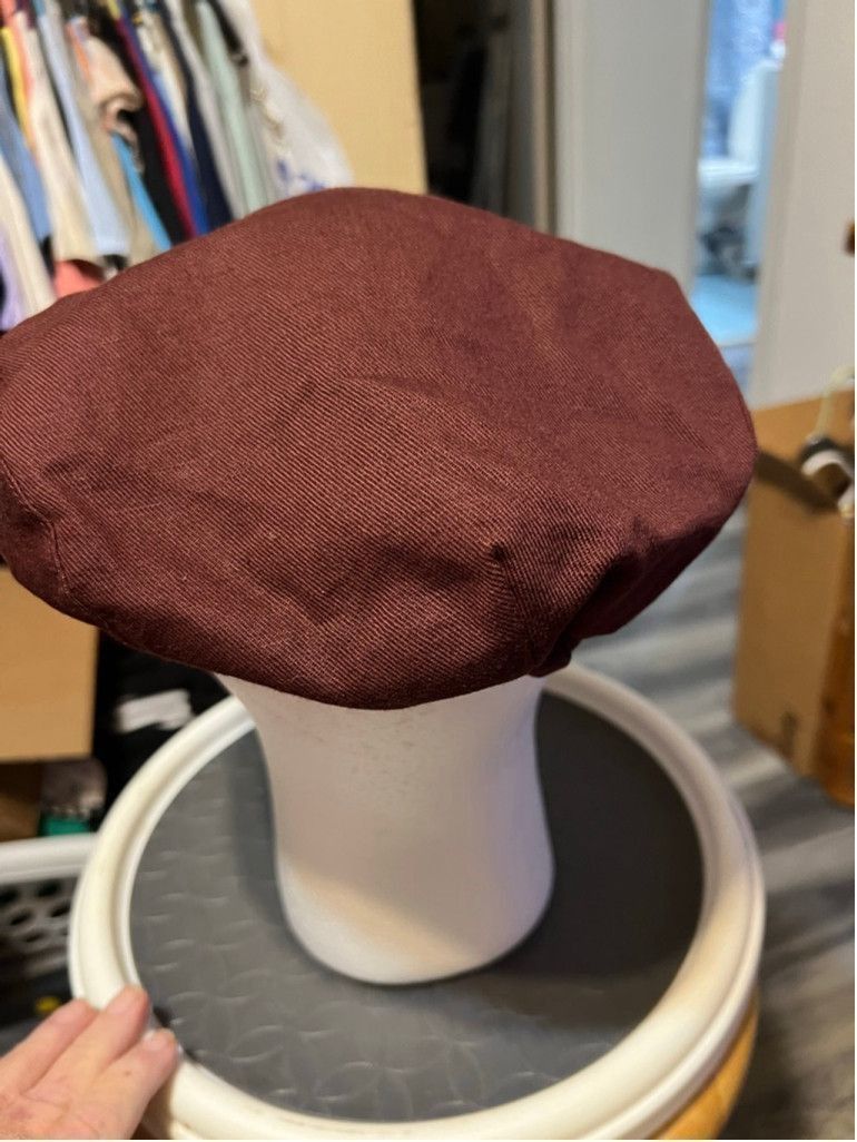 Other Men's GolfKnicker Maroon One Size Flat Cap Hat Size ONE SIZE - 3 Thumbnail