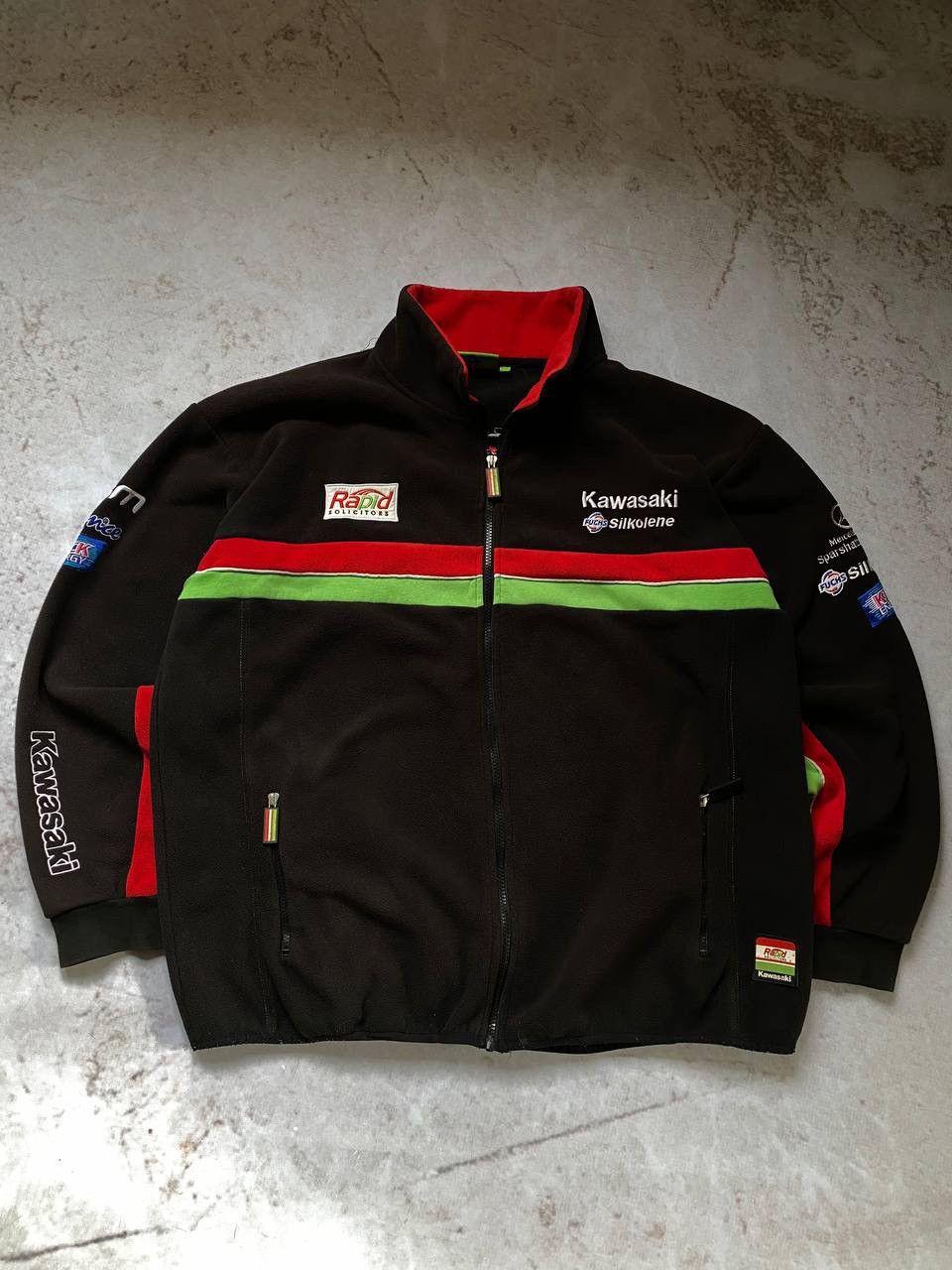 Vintage Vintage Kawasaki Rapid Team Y2K Fleece Racing Jacket Size US XXL / EU 58 / 5 - 1 Thumbnail