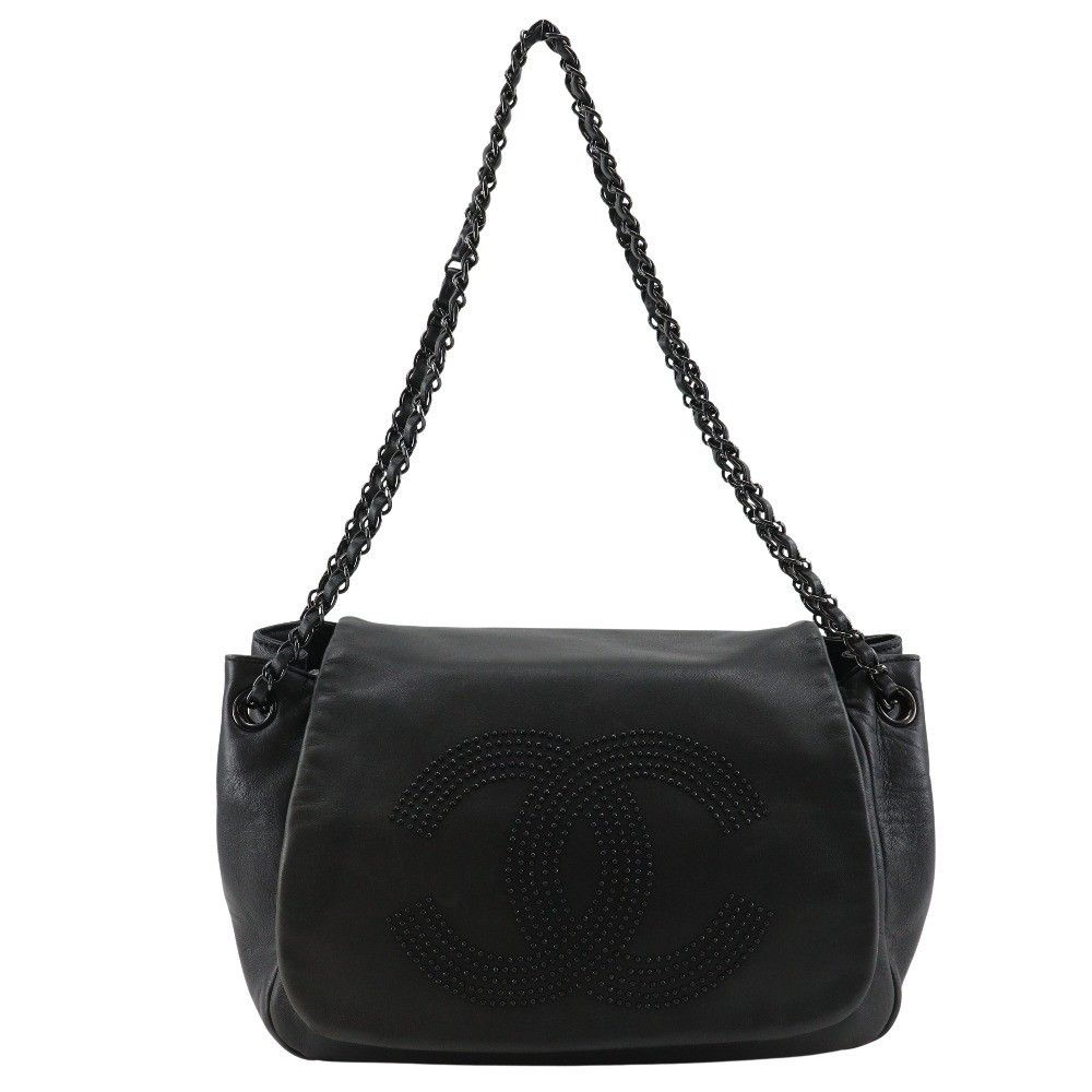 Chanel Chanel Studded CC Accordion Flap Bag Leather Size ONE SIZE - 1 Thumbnail