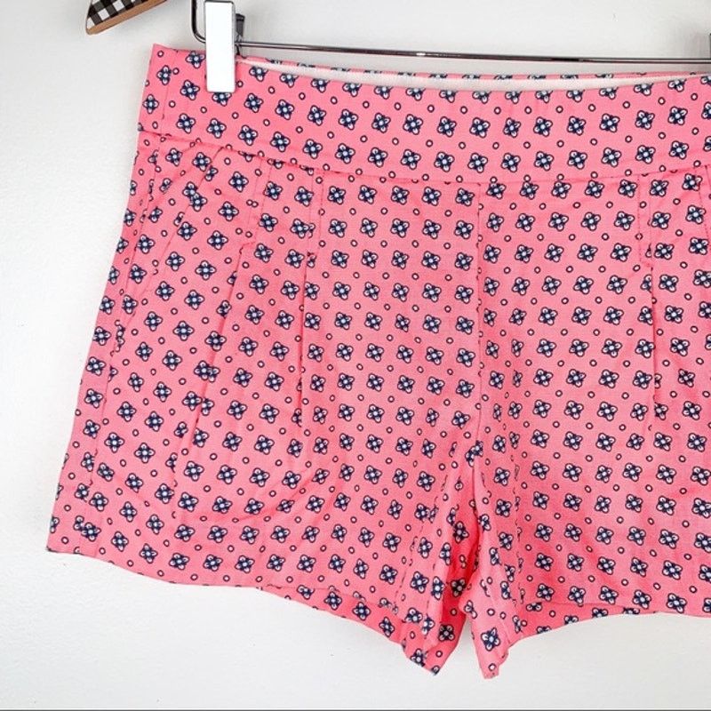 J.Crew J. Crew Pleated Floral Foulard Shorts | Neon Pink | Size 2 Size 26" / US 2 / IT 38 - 3 Thumbnail