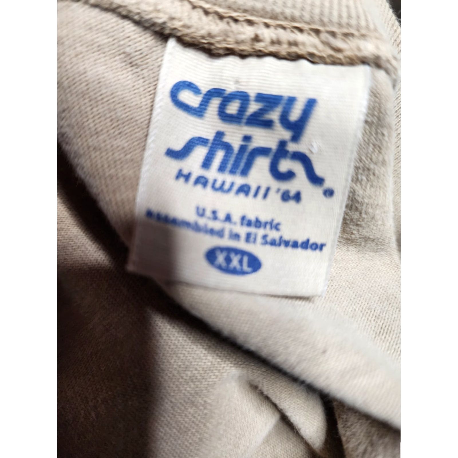 Vintage VINTAGE Crazy Shirts Hawaii Coffee Dyed Short Sleeve T Shirt 1990s Men's 2XL Beige Cotton Distressed Size US XXL / EU 58 / 5 - 7 Thumbnail
