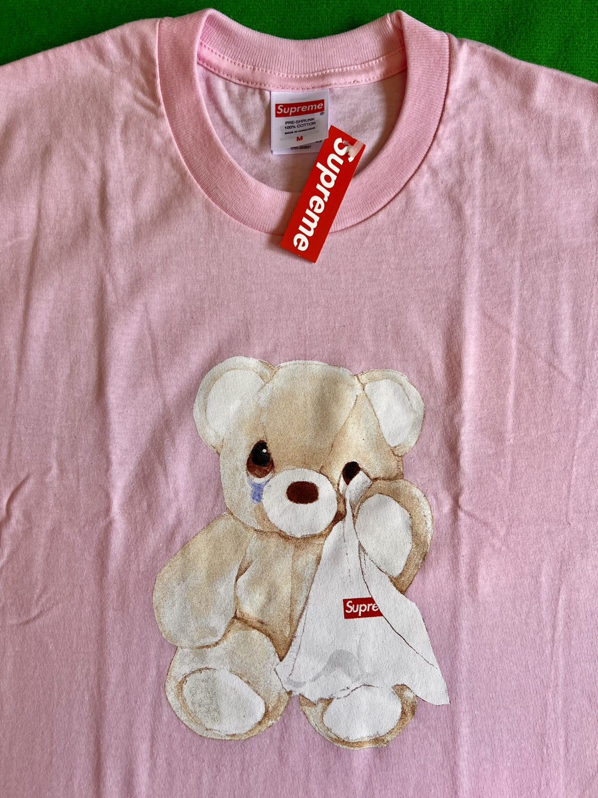 M Supreme Bear Tee 2025 light pink teddy cry tears peluche