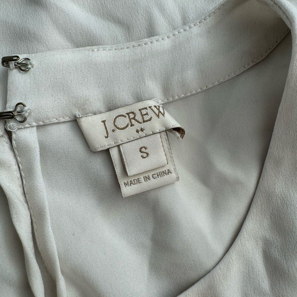 J.Crew J.Crew White Lace Detail Blouse | Size S | Short Sleeve Ligh Size S / US 4 / IT 40 - 5 Thumbnail