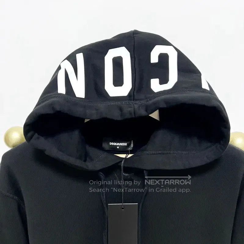 DSQUARED2 Black Cotton Long Sleeve Hoodie .