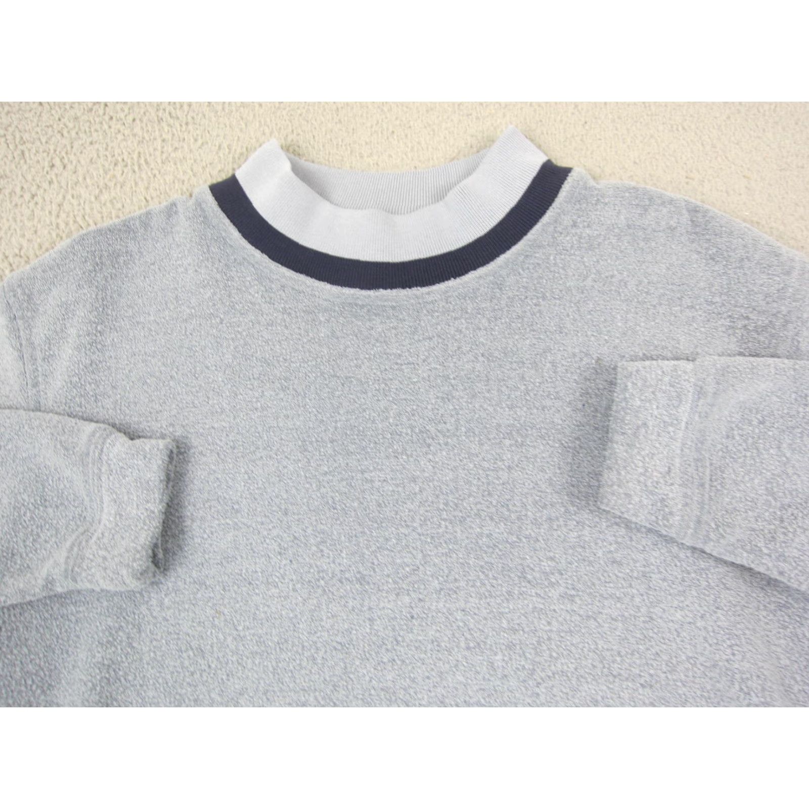 Lee VINTAGE Lee Sweater Womens Medium Blue Terrycloth Long Sleeve Mock Neck 90s Size M / US 6-8 / IT 42-44 - 2 Thumbnail