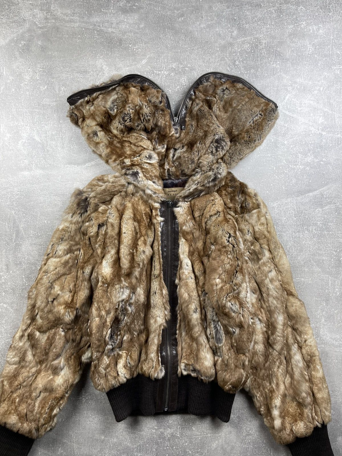 20471120 × Japanese Brand Archives Japanese Real Fur Fluffy Hooded Zipper Jacket Sz M Size M / US 6-8 / IT 42-44 - 5 Thumbnail