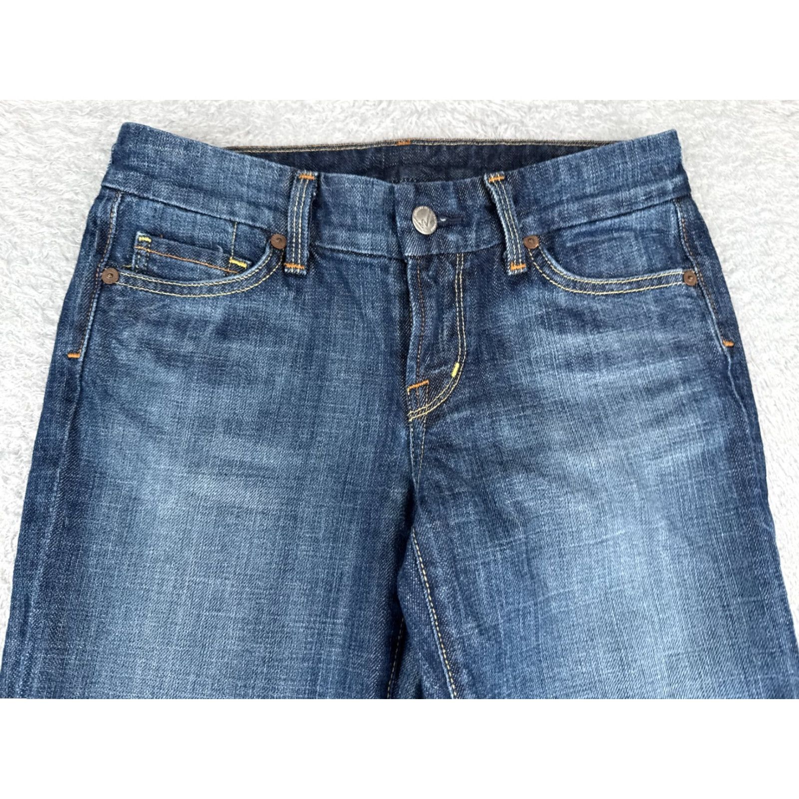 Citizens Of Humanity Citizens of Humanity Flared Jeans Women 26 Blue Denim Low Rise Distressed 26x31 Size 26" / US 2 / IT 38 - 4 Thumbnail