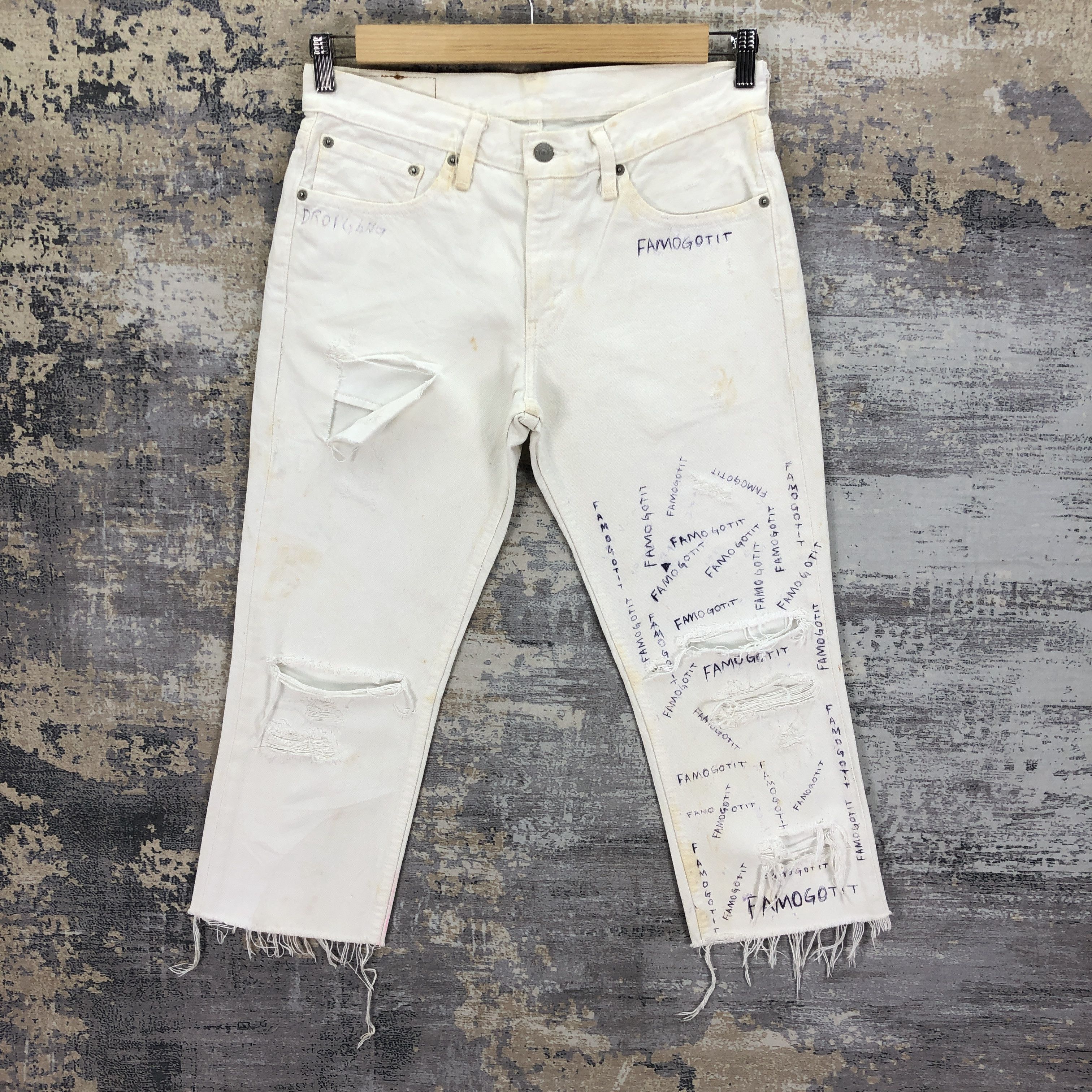 Levi's × Vintage Vintage Y2K Levis 511 Ripped Jeans Levi's Stove Pipe Denim Size US 30 / EU 46 - 1 Thumbnail