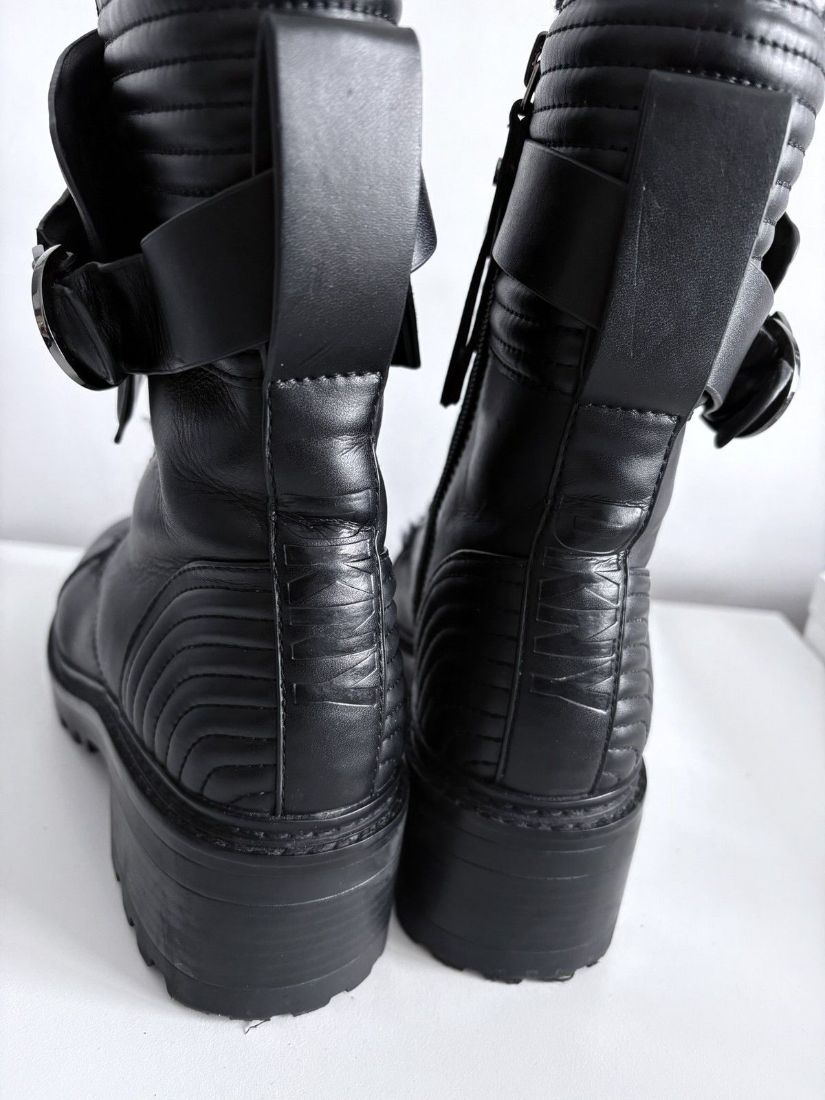 DKNY DKNY Basia biker boots black heeled leather size 38 Size US 8 / IT 38 - 6 Thumbnail