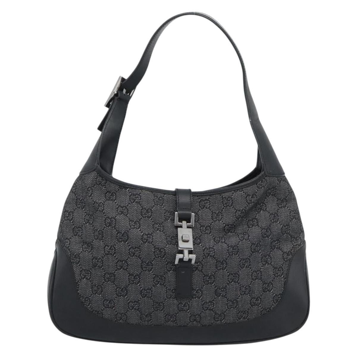 Gucci Gucci GG Canvas Jackie Shoulder Bag Black Size ONE SIZE - 1 Thumbnail