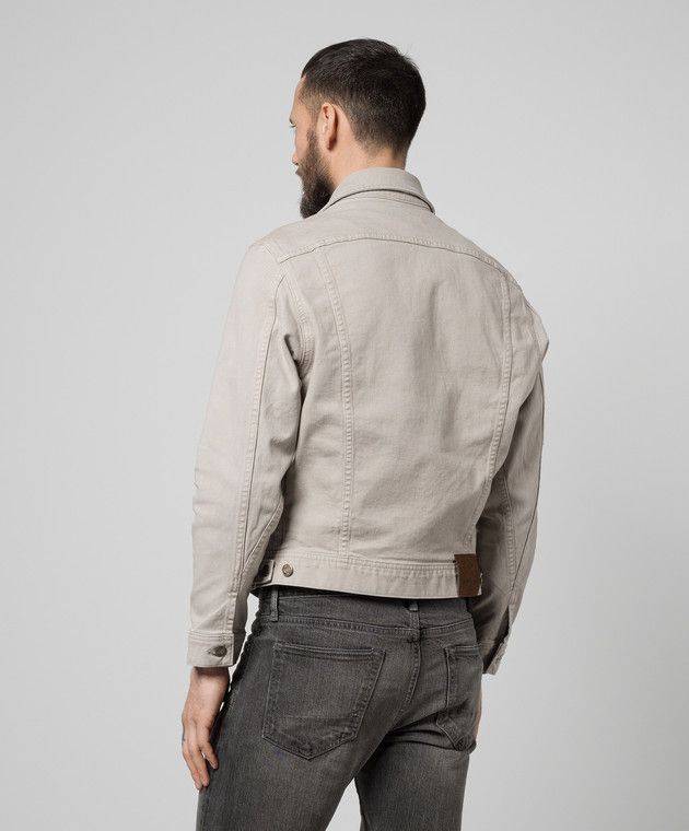 Tom Ford o1w1db10425 DJI001 Denim Jacket in Icon Grey Size US L / EU 52-54 / 3 - 4 Thumbnail