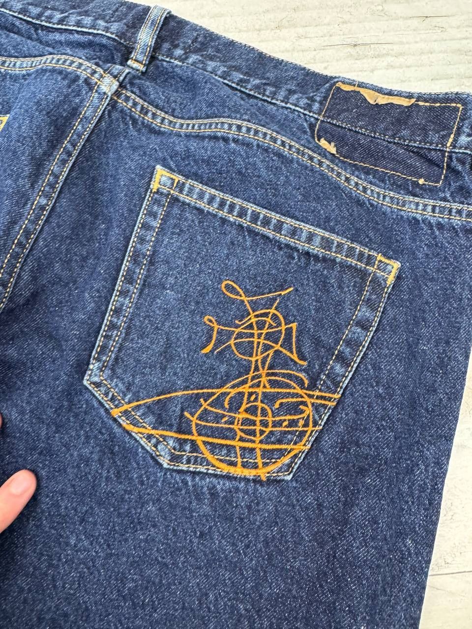Vivienne Westwood Vivienne Westwood Big Logo Orb Denim Jeans Size US 38 / EU 54 - 13 Thumbnail