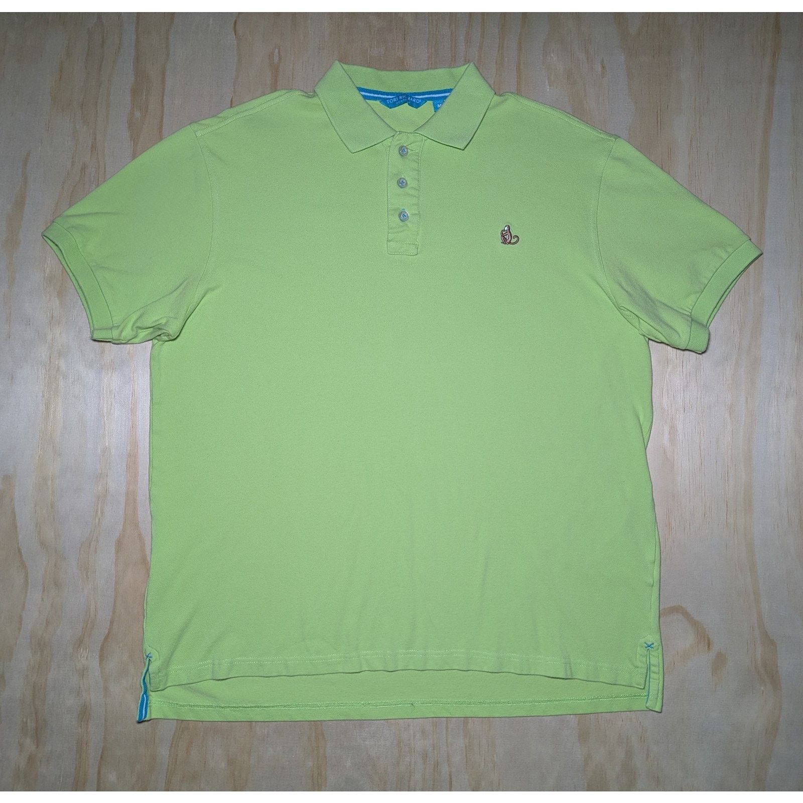 Tori Richard Tori Richard Men's Medium Polo Shirt Solid Pique Monkey Size US M / EU 48-50 / 2 - 1 Thumbnail