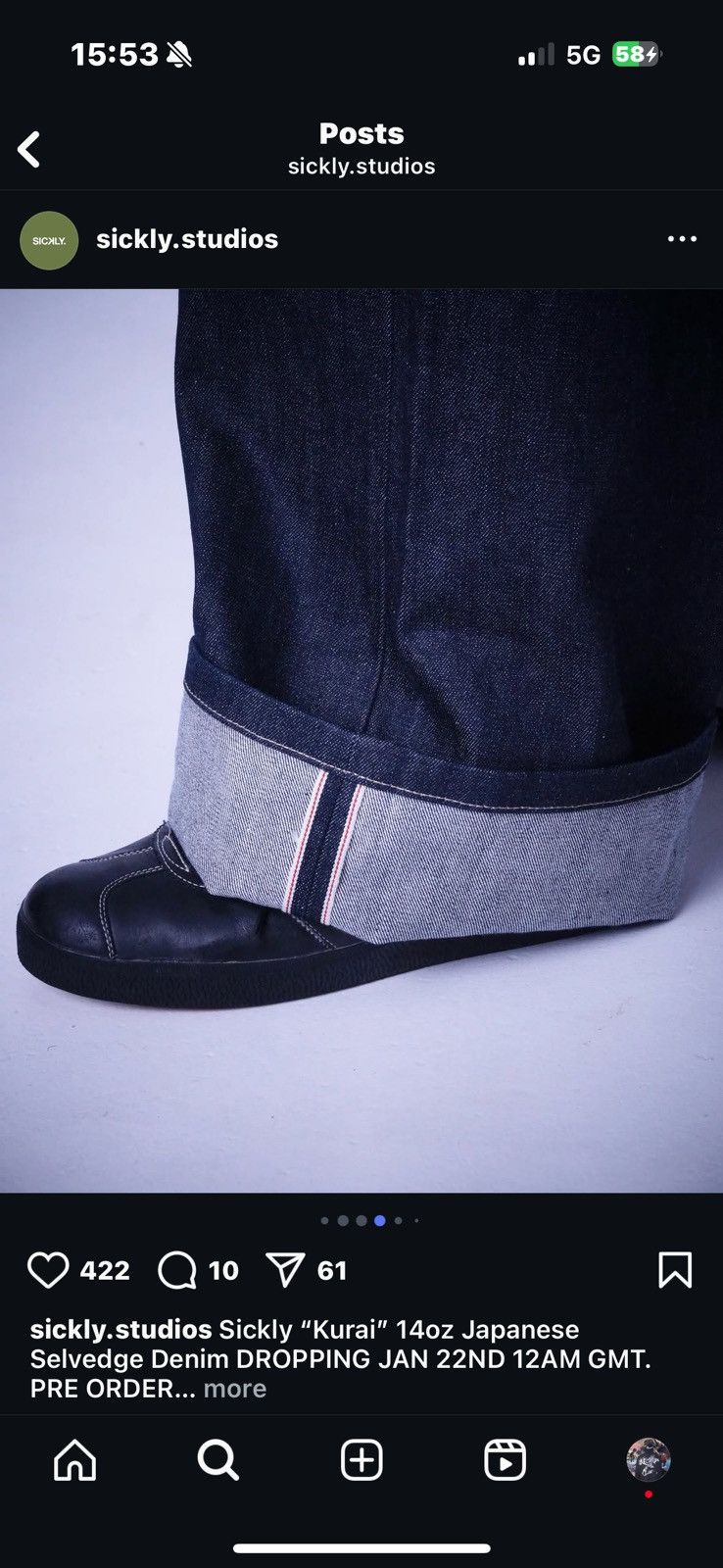 Other “Sickly” 14 oz Japanese Selvedge Denim Size US 31 - 3 Thumbnail