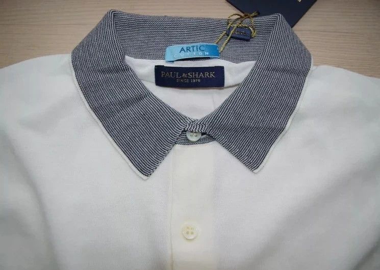 Paul & Shark RRP400€ PAUL&SHARK sz L Knitted Polo Short Sleeves Solid Size US L / EU 52-54 / 3 - 5 Thumbnail