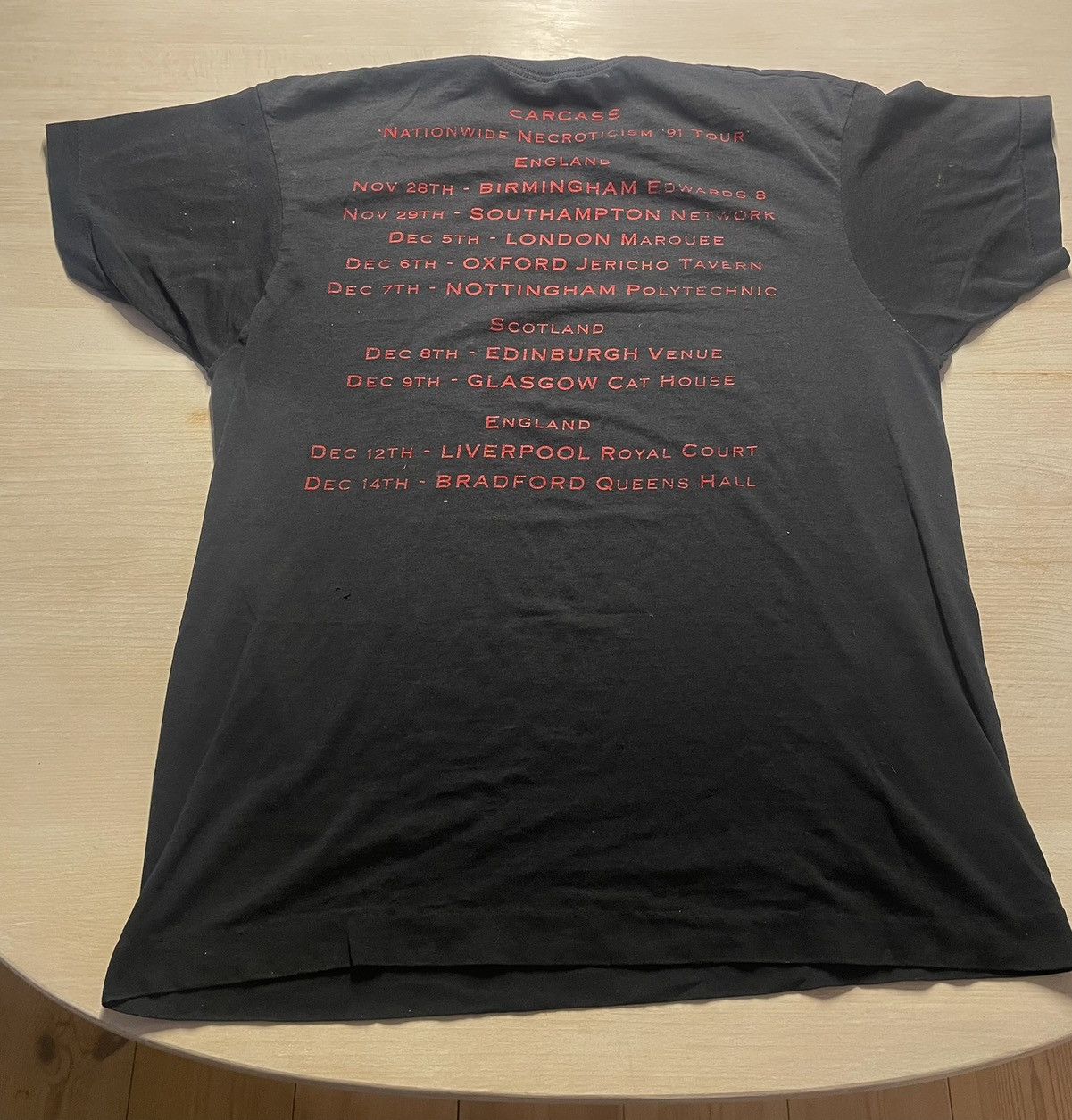 Band Tees 1990 Carcass skull tour shirt vintage death metal shirt Size US L / EU 52-54 / 3 - 4 Thumbnail
