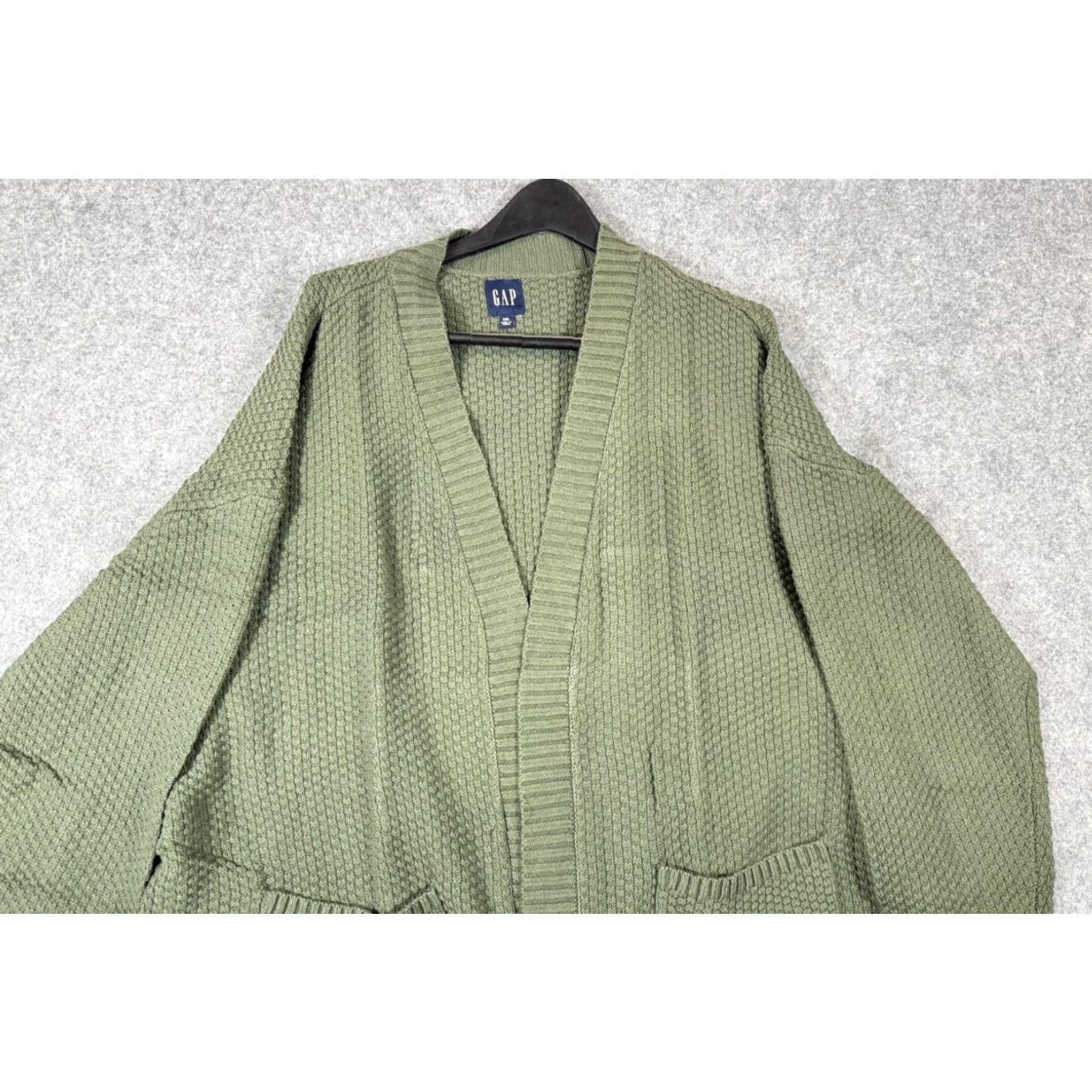 Gap Gap Open Front Cardigan Sweater Womens 2XL Olive Green Long Sleeve Pockets NWT Size XXL / US 16-18 / IT 52-54 - 4 Thumbnail